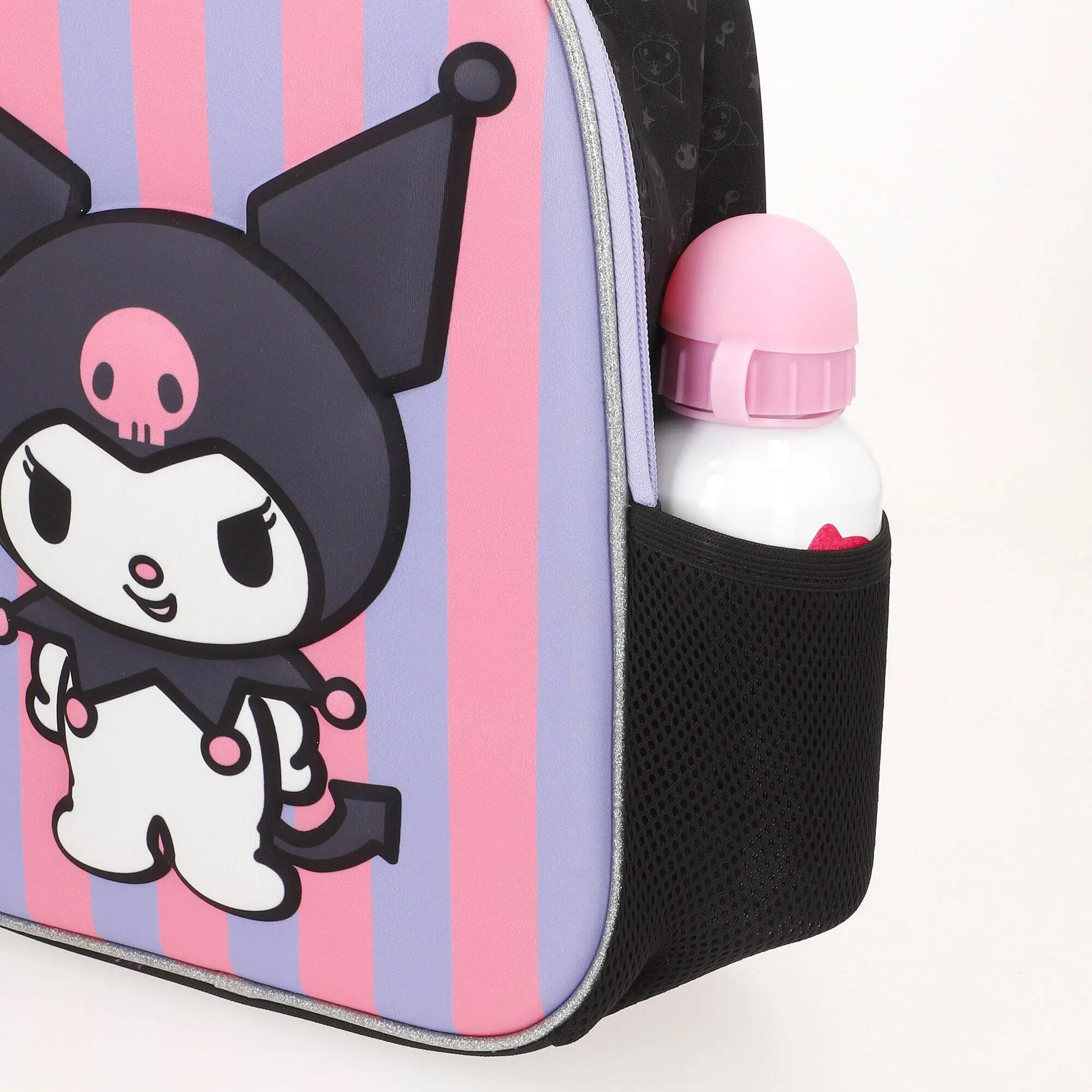 Kuromi Mochila pré-escolar 3D 25x10x32 cm + 3 anos 3/7