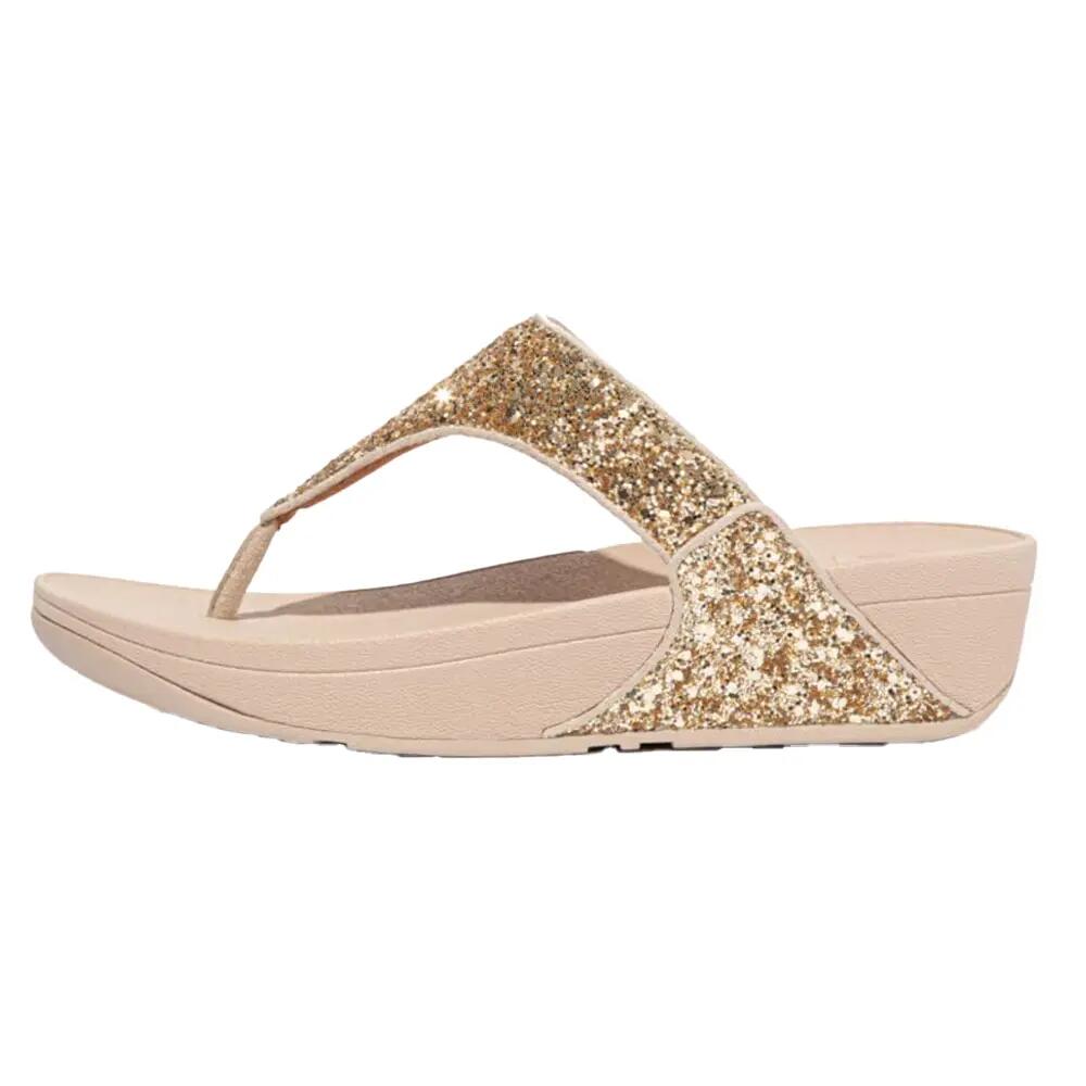Lulusandalen met glitters en teenslippers voor dames (Platino) 2/5