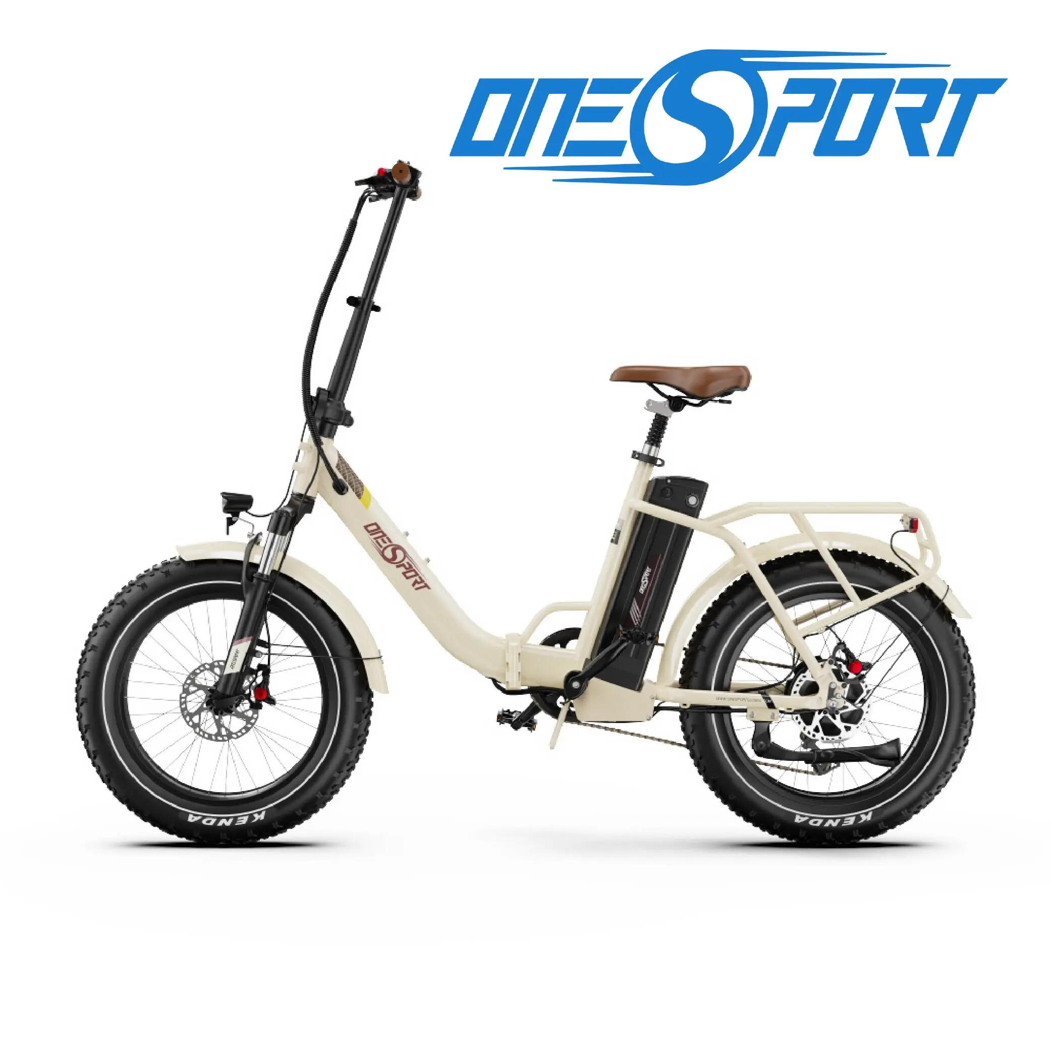 Bicicletă electrică pentru adulți ONESPORT OT16MAX, anvelope groase de 20"