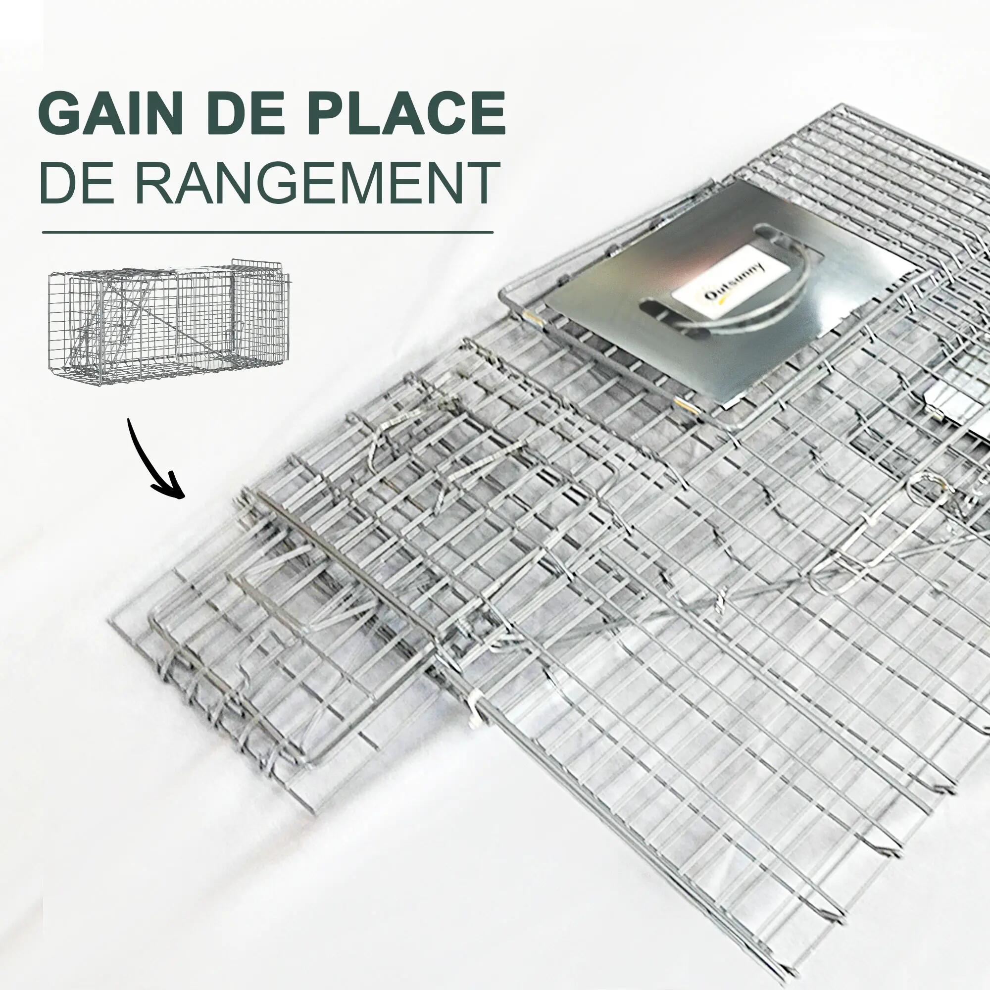 Piège cage de capture pliante pour petits animaux type rat et souris - 2 portes 9/9