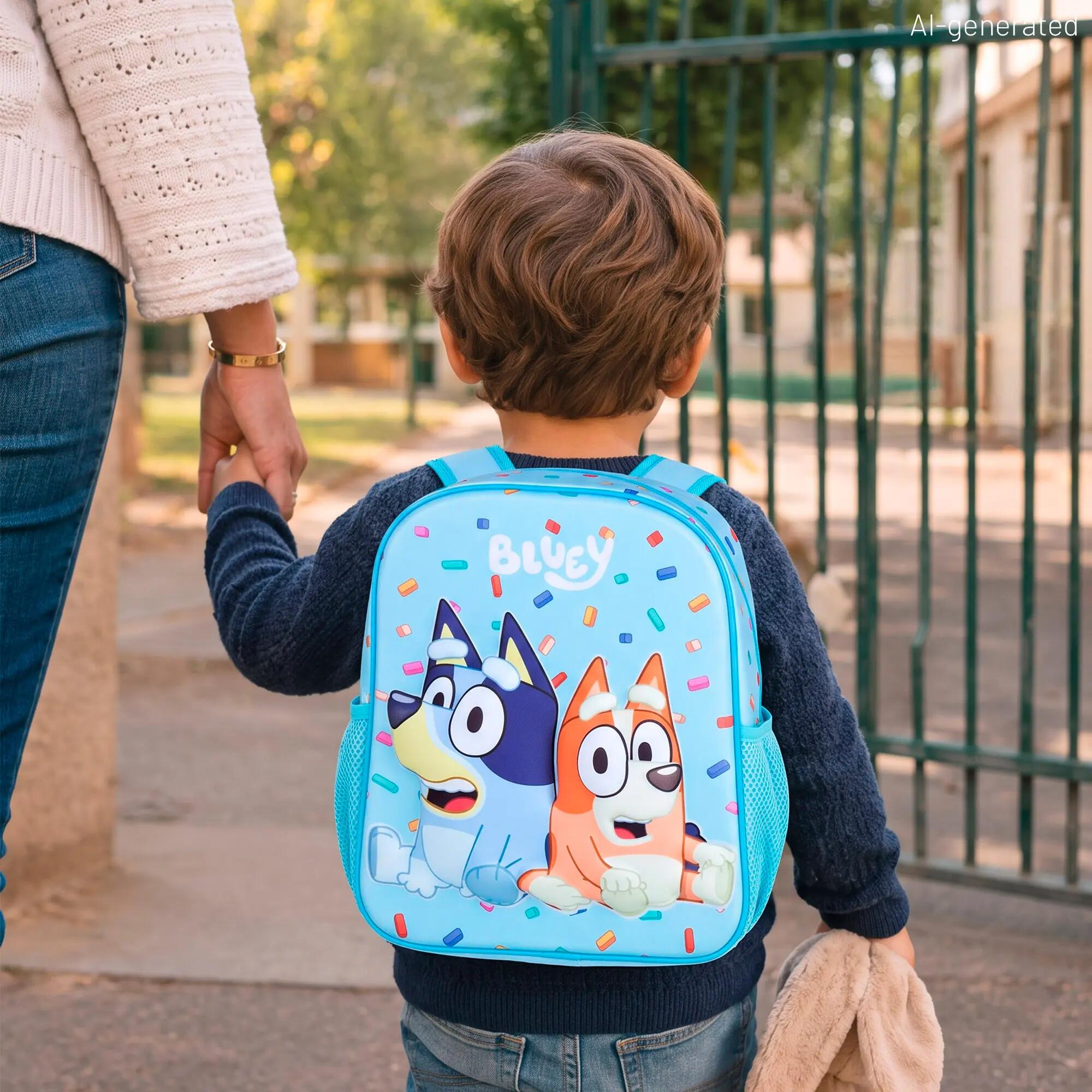 Bluey Mochila pré-escolar 3D 25x10x32 cm + 3 anos 2/7