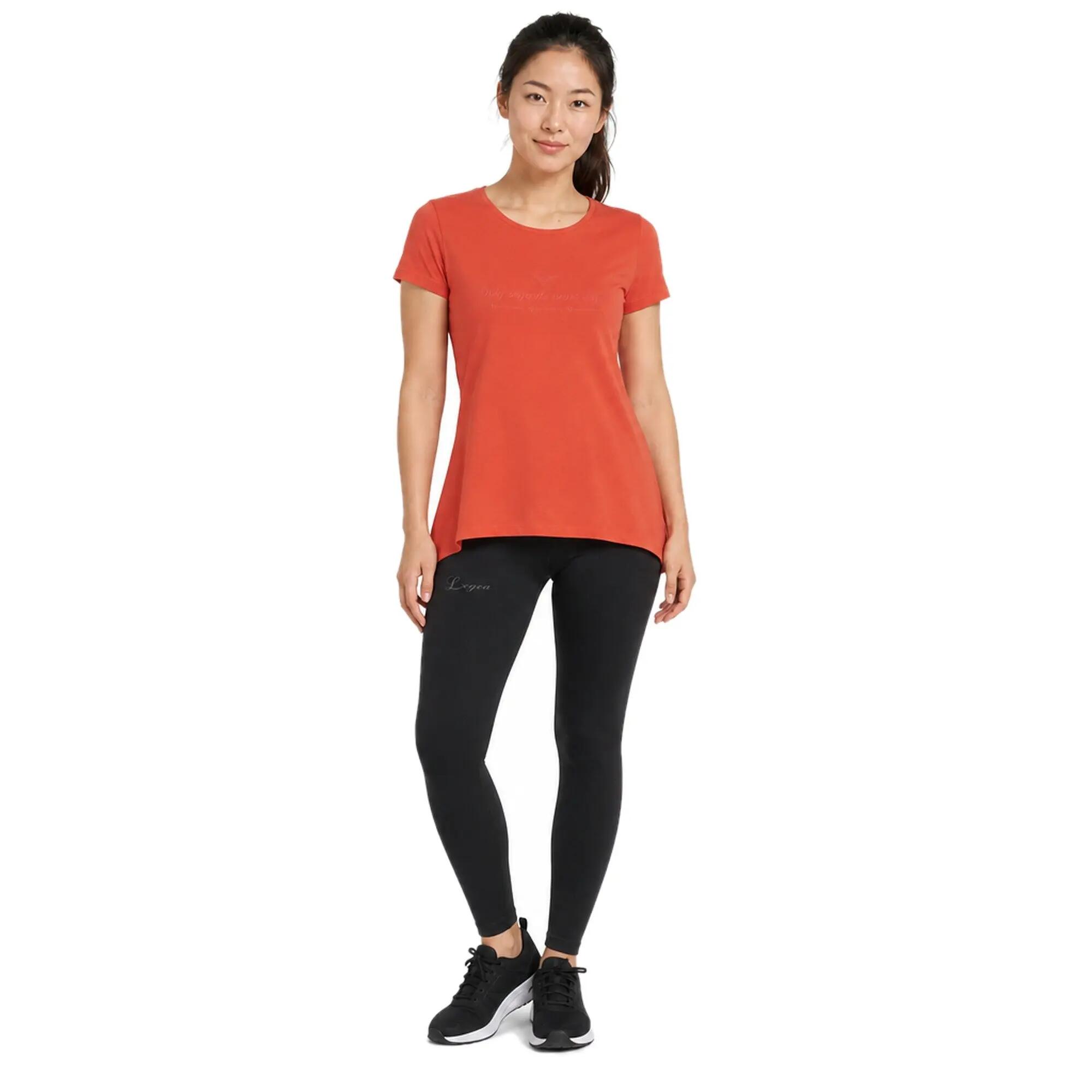 Completo t-shirt e leggings donna Callisto + Mavery Corallo / Nero 1/8