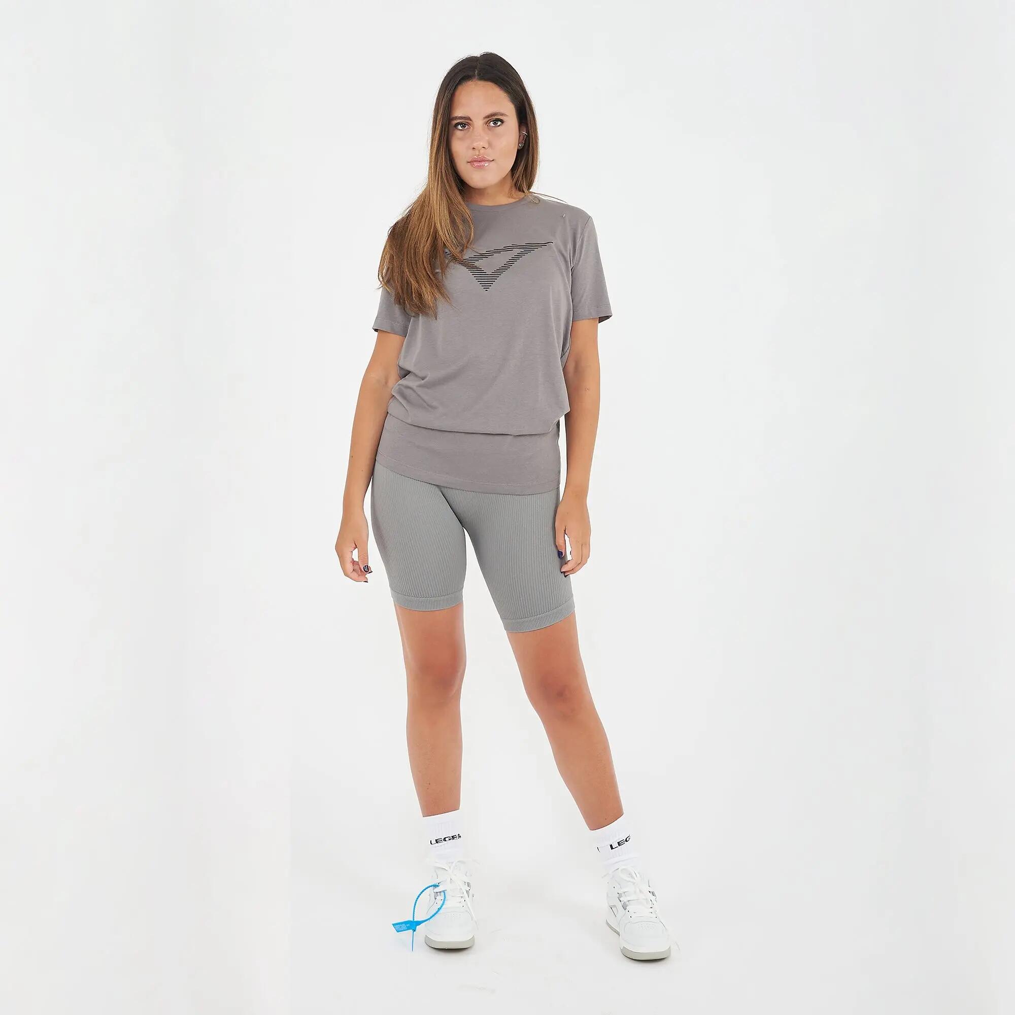 Women's T-shirt and leggings set Leader + Levery Lead grey / Navy 6/8