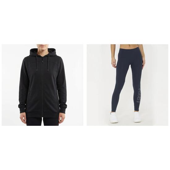 Ensemble sweat et legging femme Sail Oversize + Levery Noir / Bleu marine