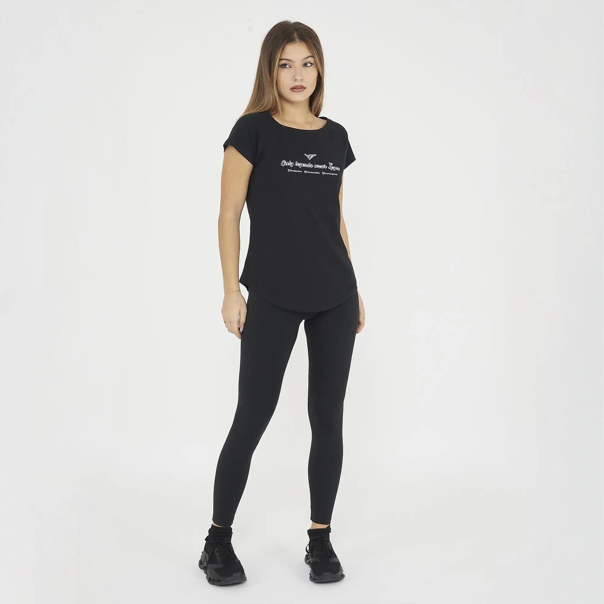 Completo t-shirt e leggings donna Cillene + Vexen Nero / Viola 6/8