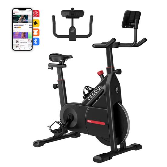 C1A Indoor-Cycling-Bike mit Magnetwiderstand, Kinomap & Zwift, bis 120 kg