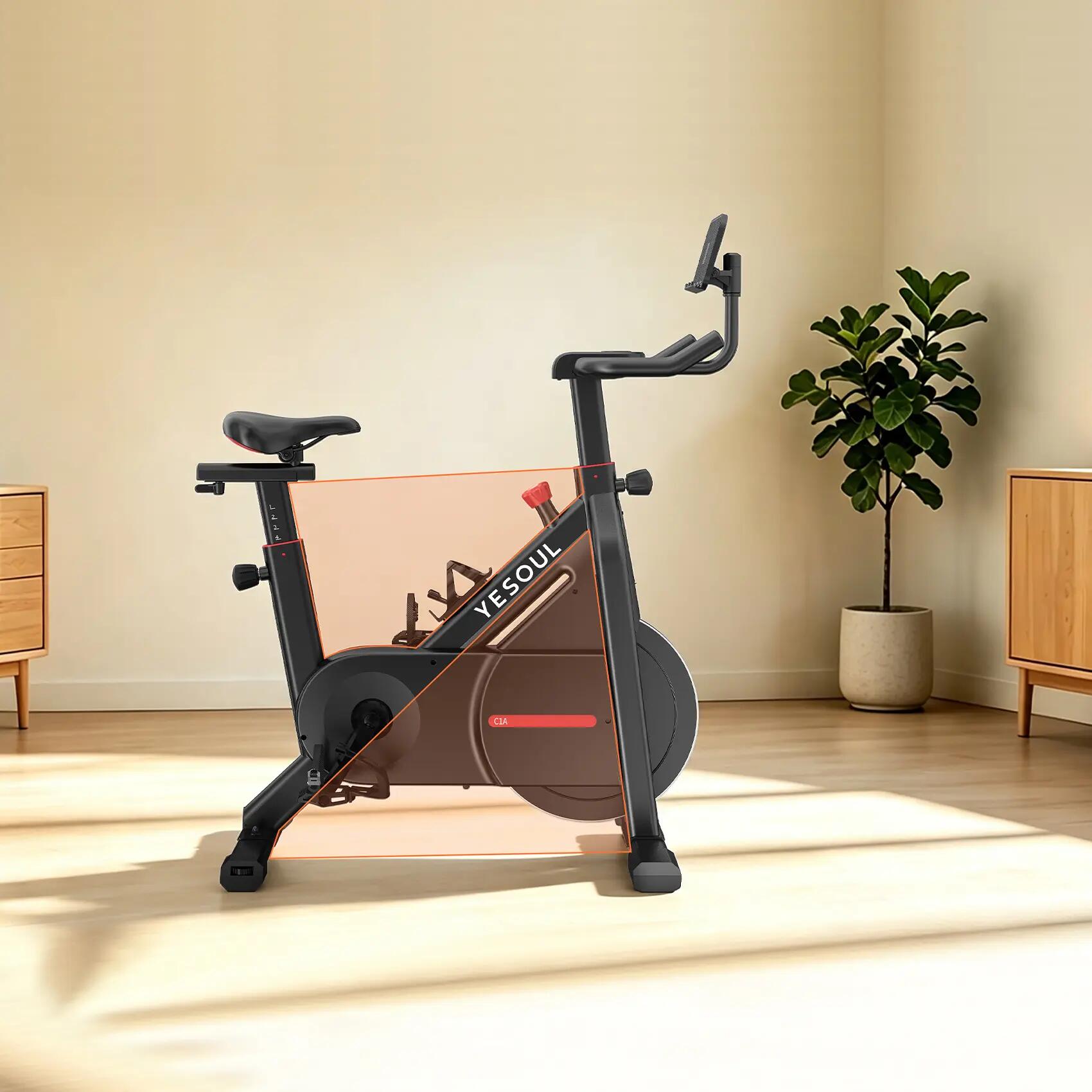 C1A Indoor-Cycling-Bike mit Magnetwiderstand, Kinomap & Zwift, bis 120 kg 6/9