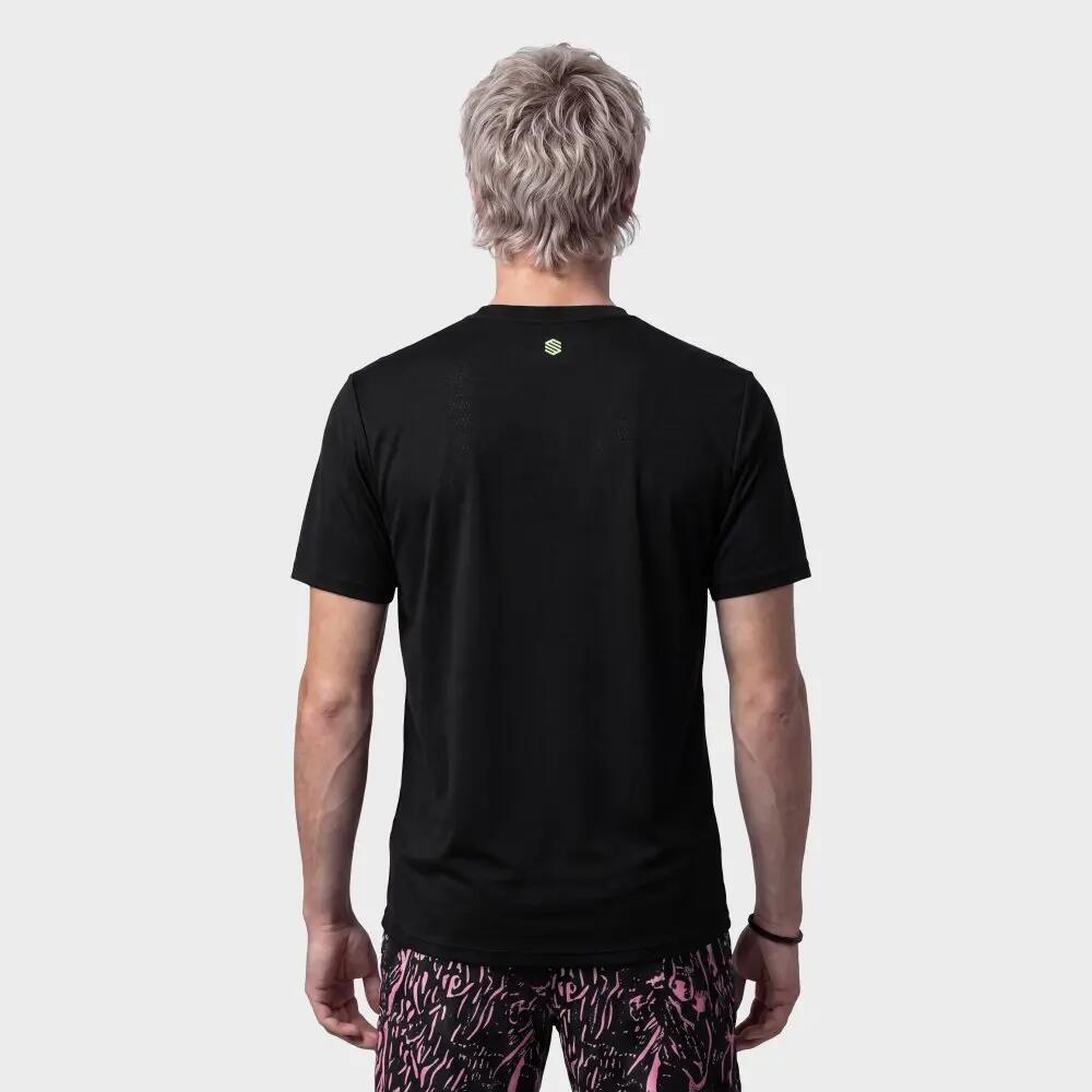 T-shirt de padel manches courtes homme Round Black Noir 6/8