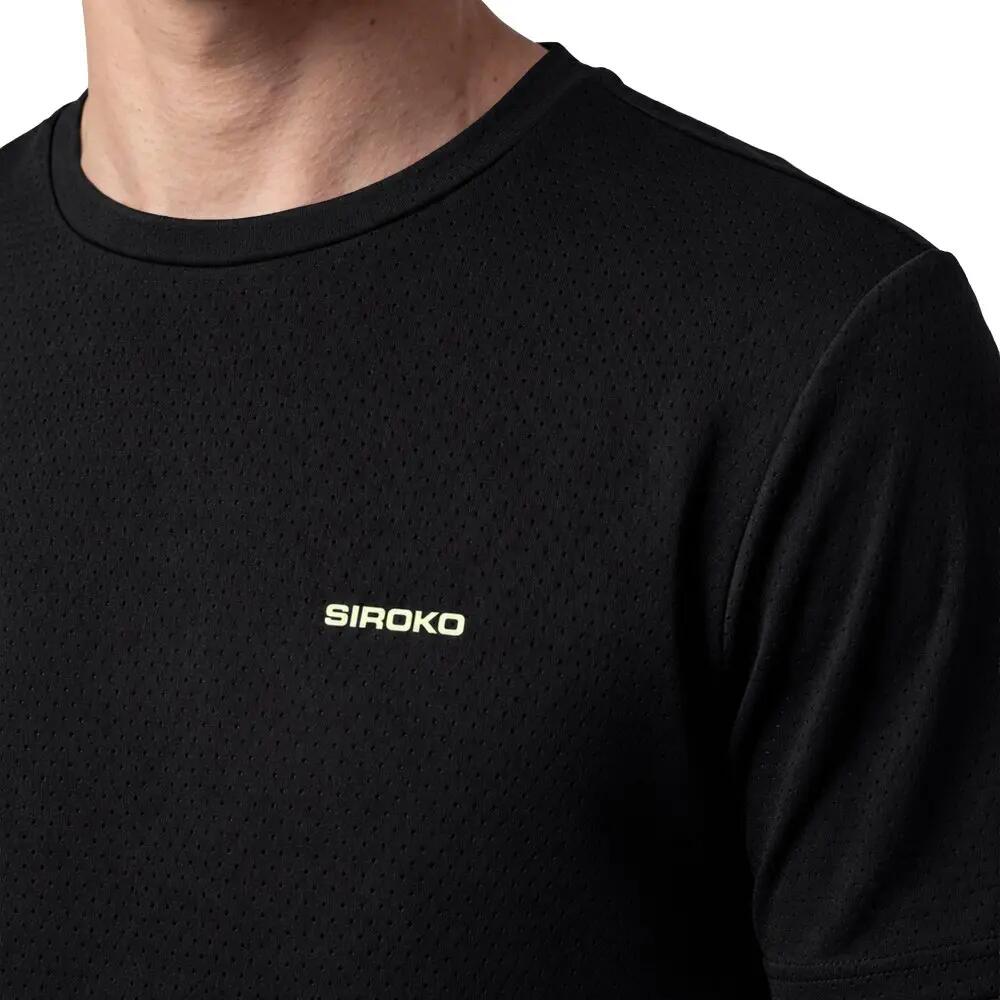 T-shirt de padel manches courtes homme Round Black Noir 4/8
