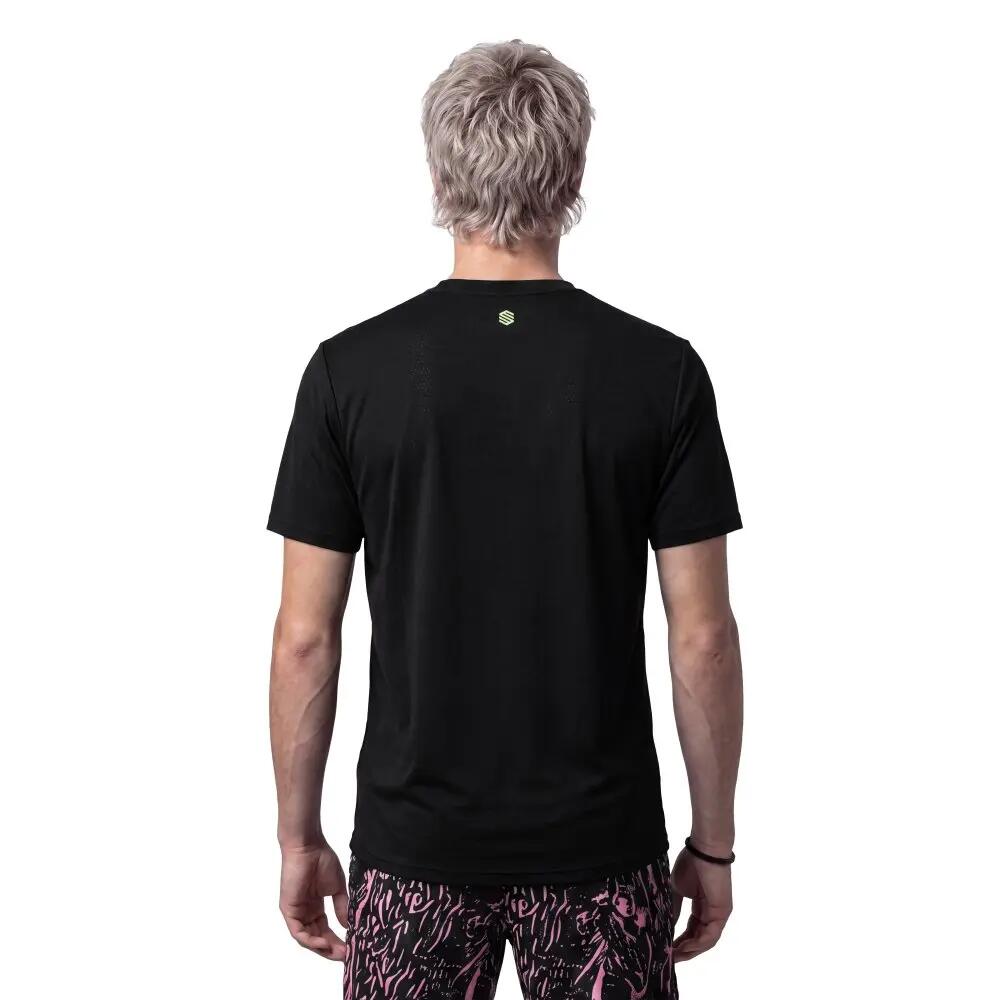 T-shirt de padel manches courtes homme Round Black Noir 2/8