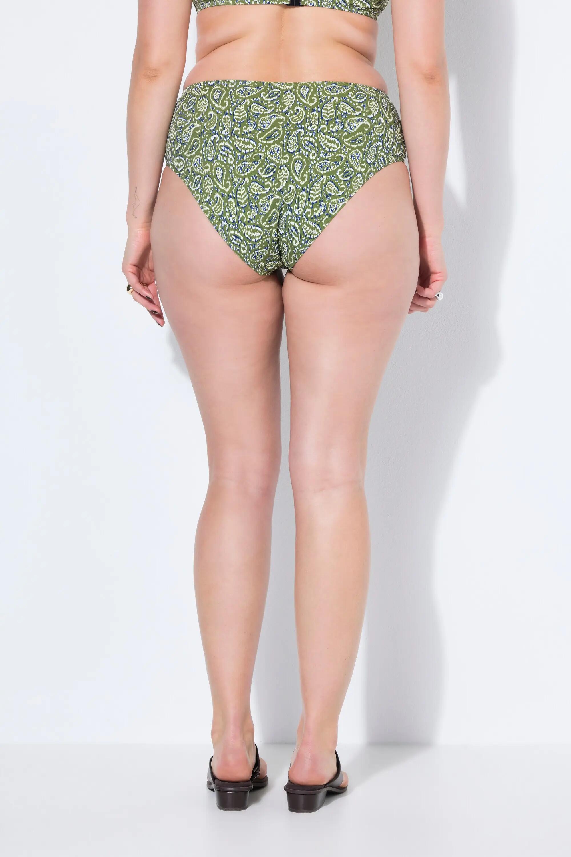 Femme Bas de bikini motif cachemire taille haute gainant 7/11