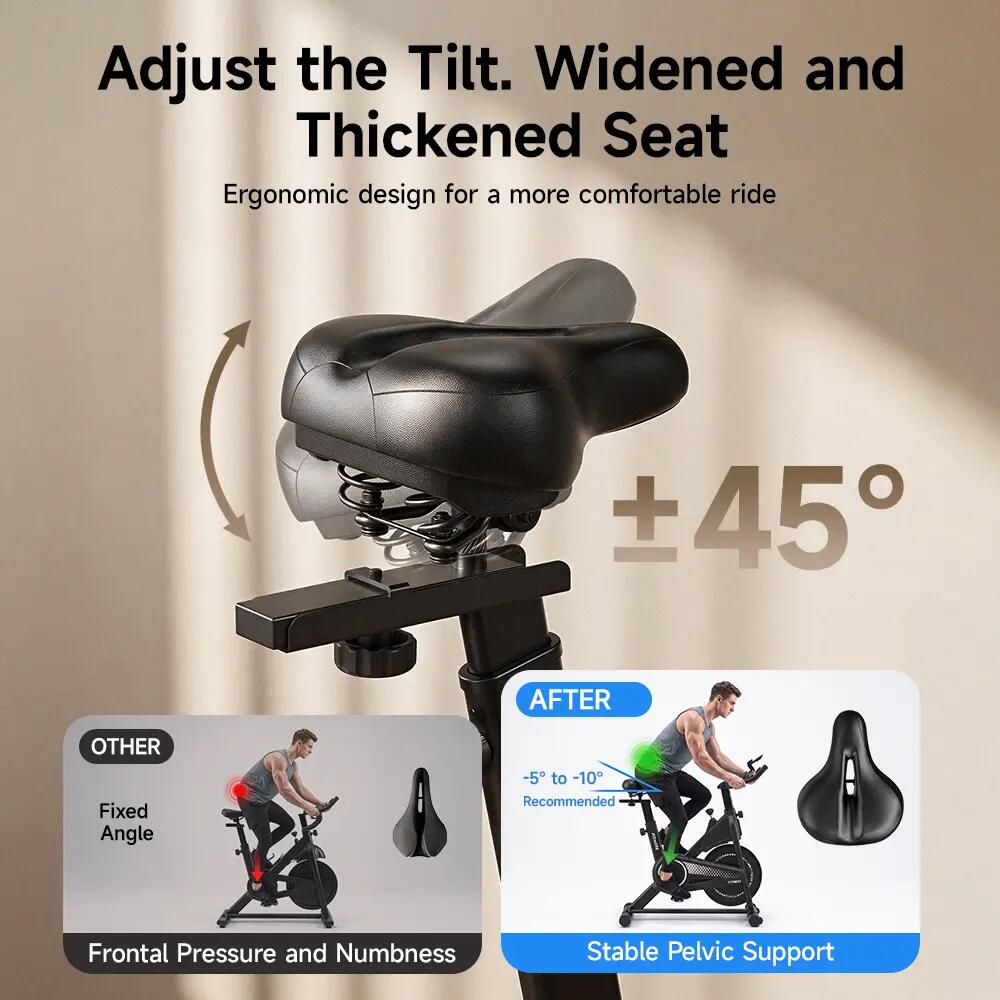 Bicicleta estática QK105, volante de inercia de 8 kg, capacidad de 120 kg 7/7