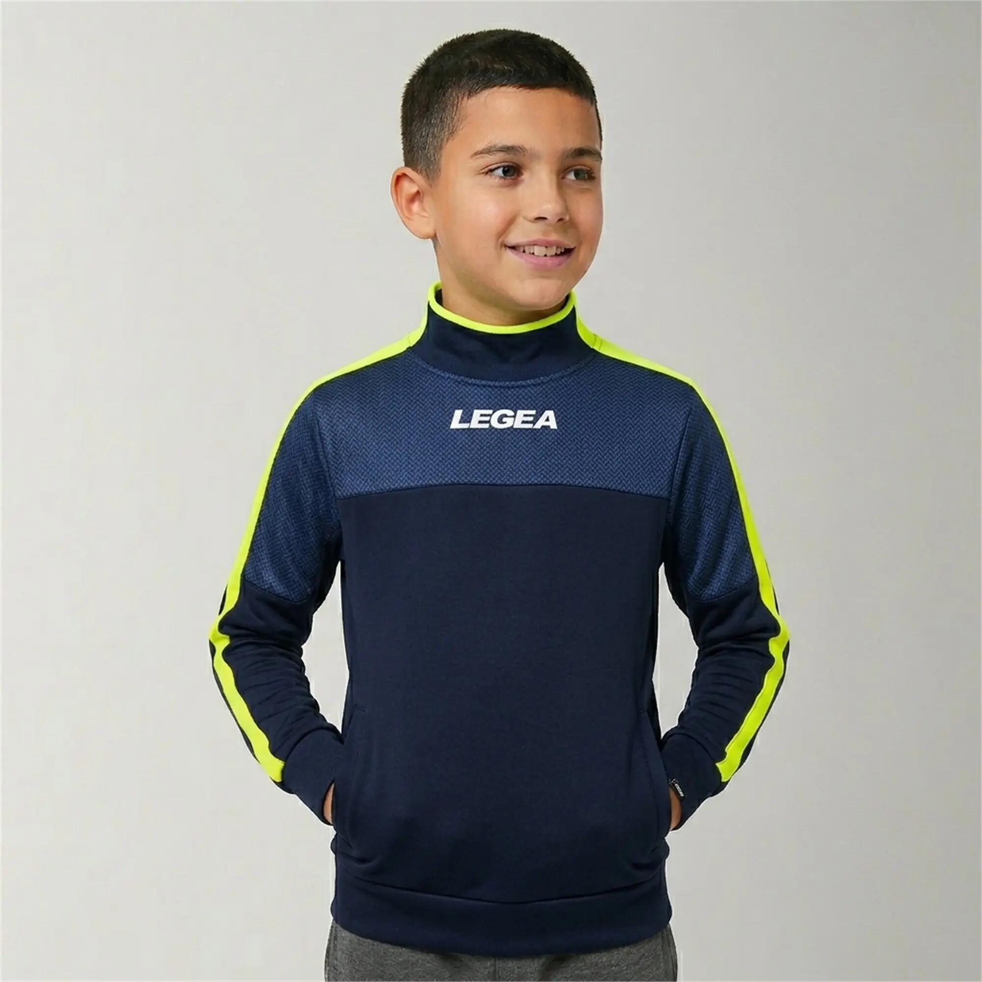 Trainingspak kinderen Damasco + Tokyo Marineblauw / Fluo geel 2/8