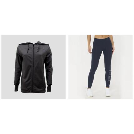 Ensemble sweat et legging femme Sail + Levery Noir / Bleu marine