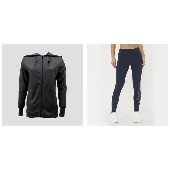 Ensemble sweat et legging femme Sail + Levery Noir / Bleu marine