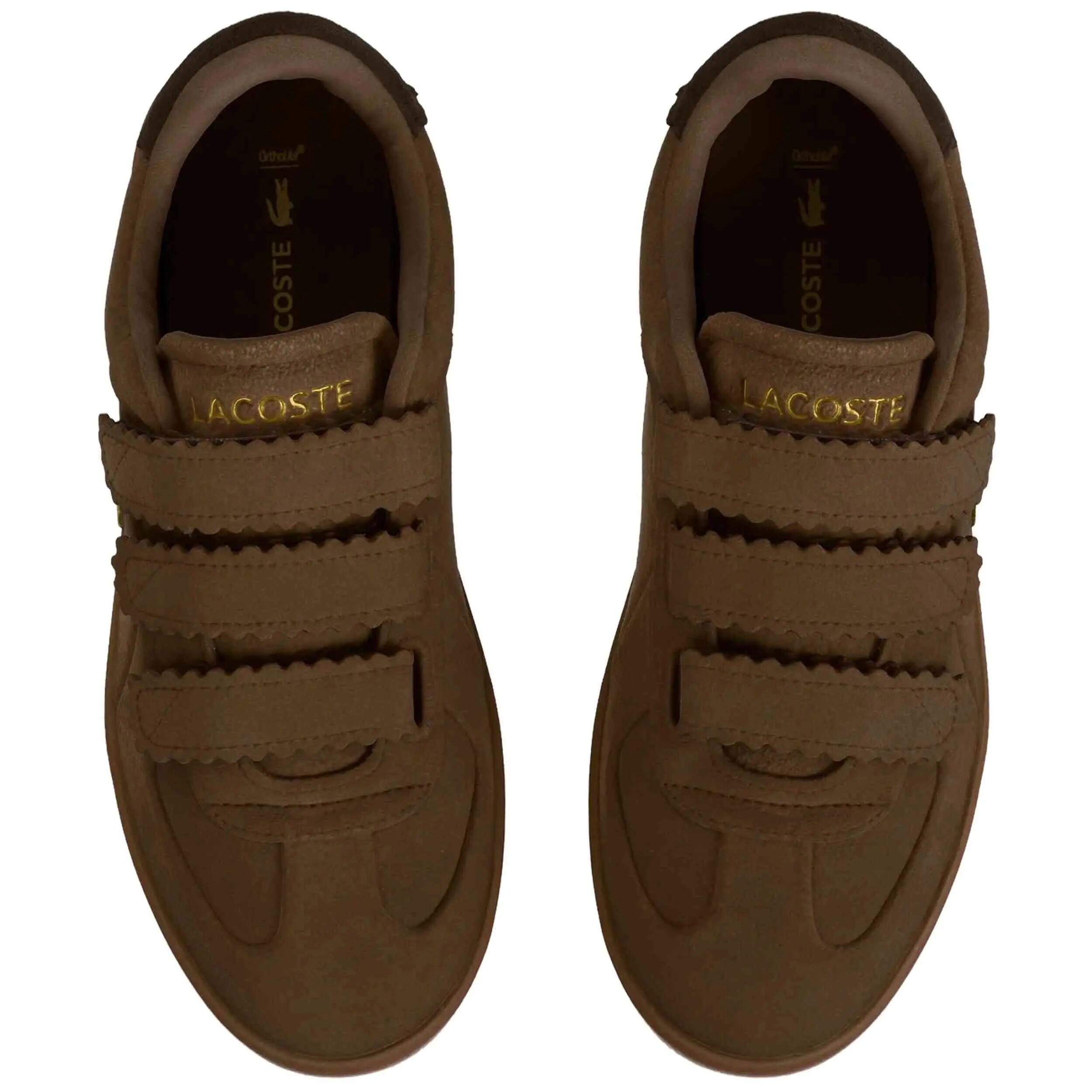 Zapatillas Lacoste modelo Baseshot Pro Strap "BRW/GUM" para mujer 4/4