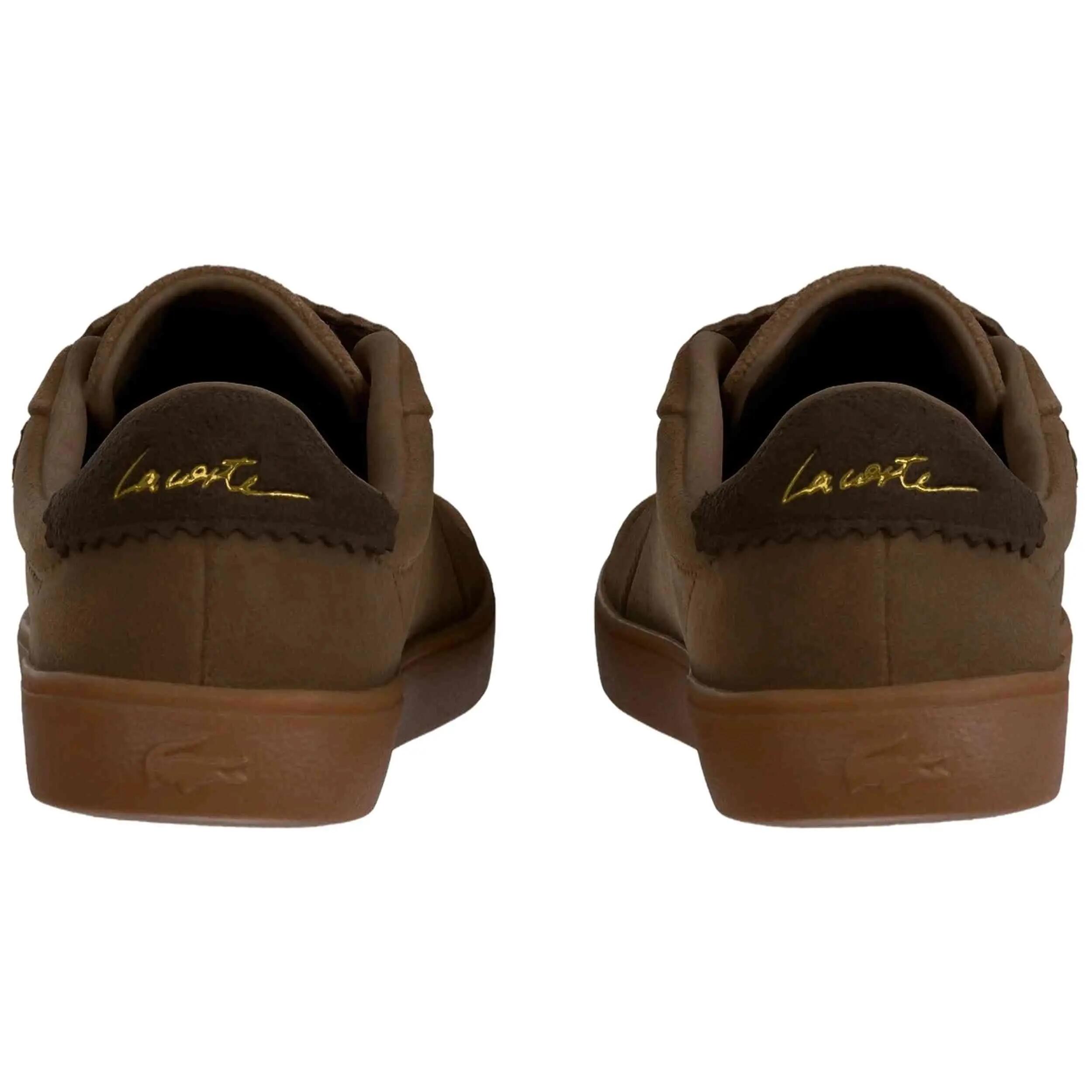 Zapatillas Lacoste modelo Baseshot Pro Strap "BRW/GUM" para mujer 3/4