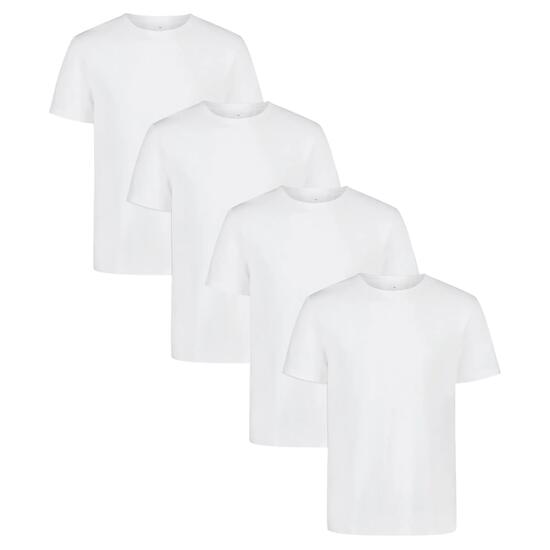 T-Shirt Herren 4er Pack Bequem sitzend-PERF COTTON CREW NECK 4PK