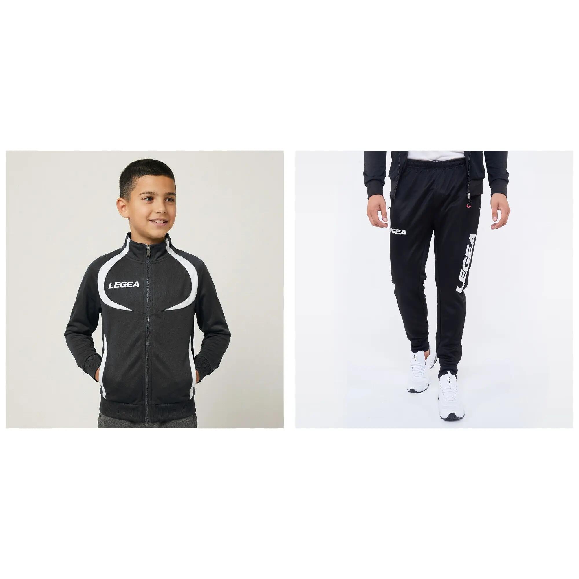 Kids' Tracksuit Singapore + Tokyo Black / White 1/8