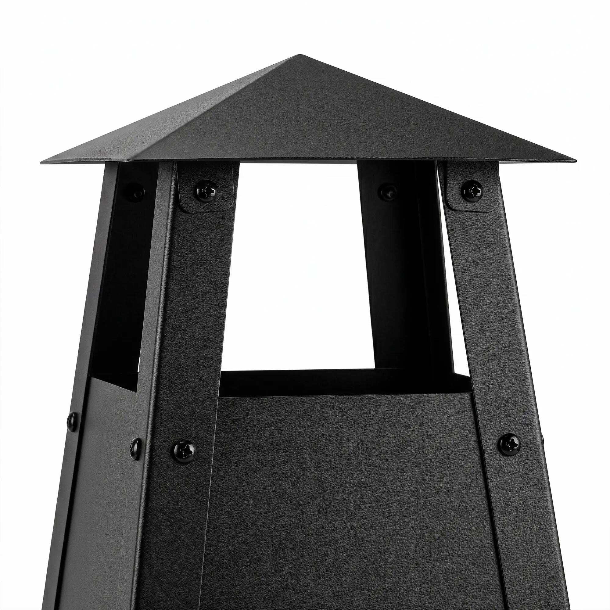 Braseiro de exterior 41x40.5x97 cm preto Outsunny 9/9