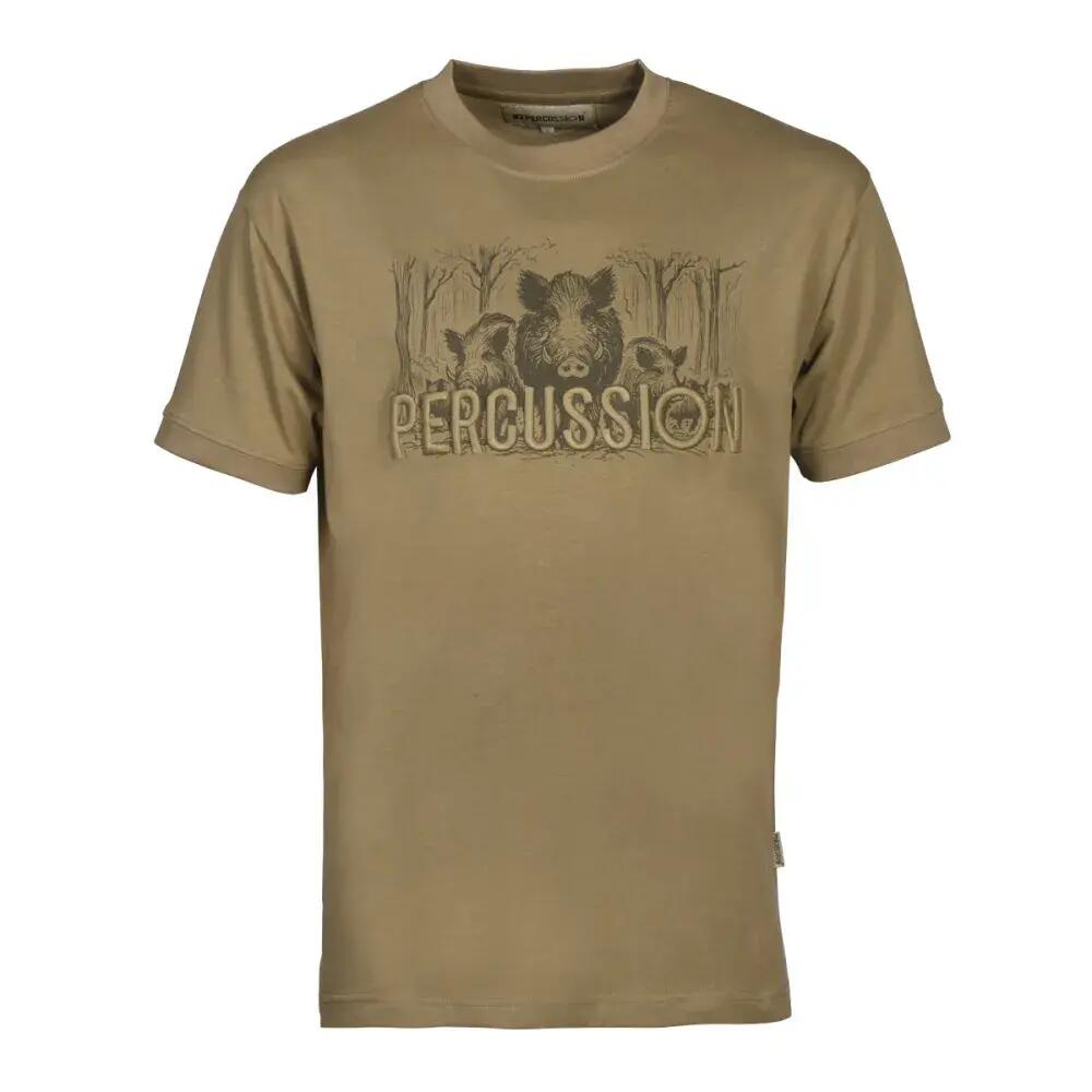 T-shirt Percussion Compagnie Sanglier beige coton 180 g/m² 2/3