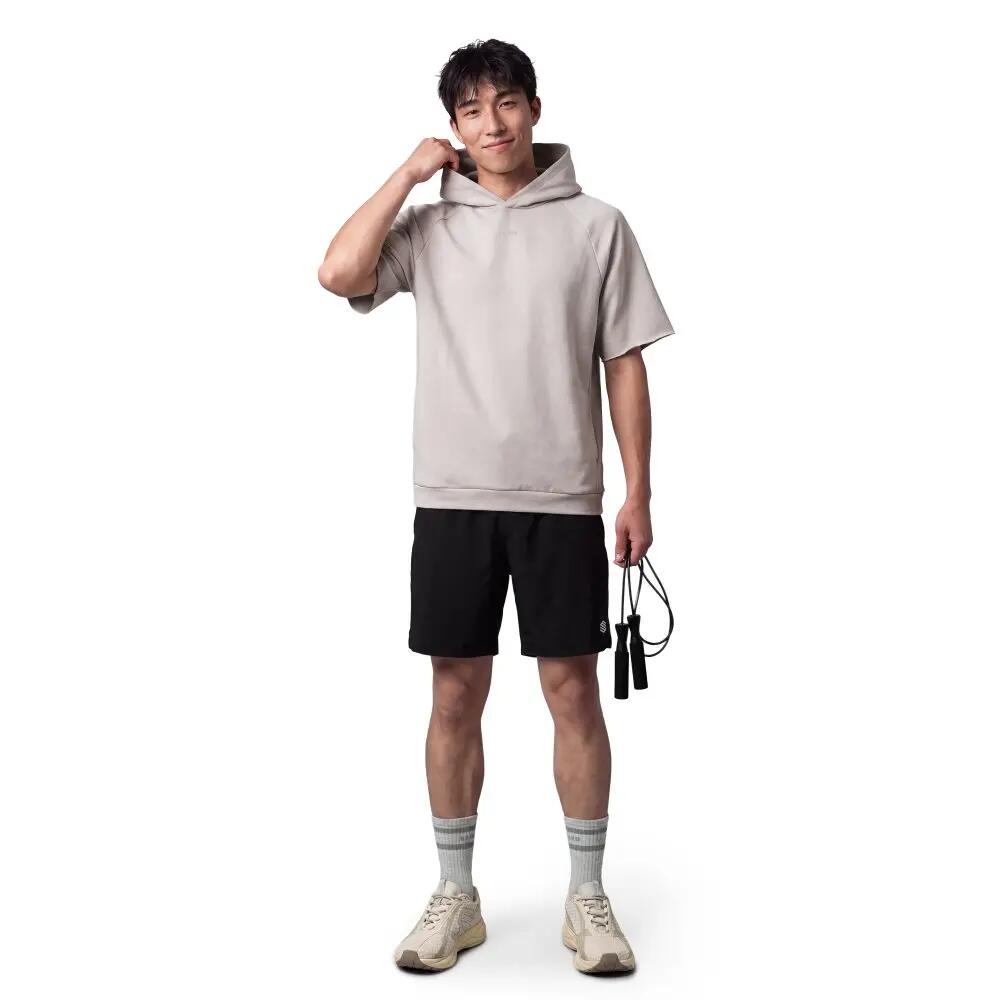 Sweat à capuche sport manches courtes homme Kirov Gray Gris 3/8