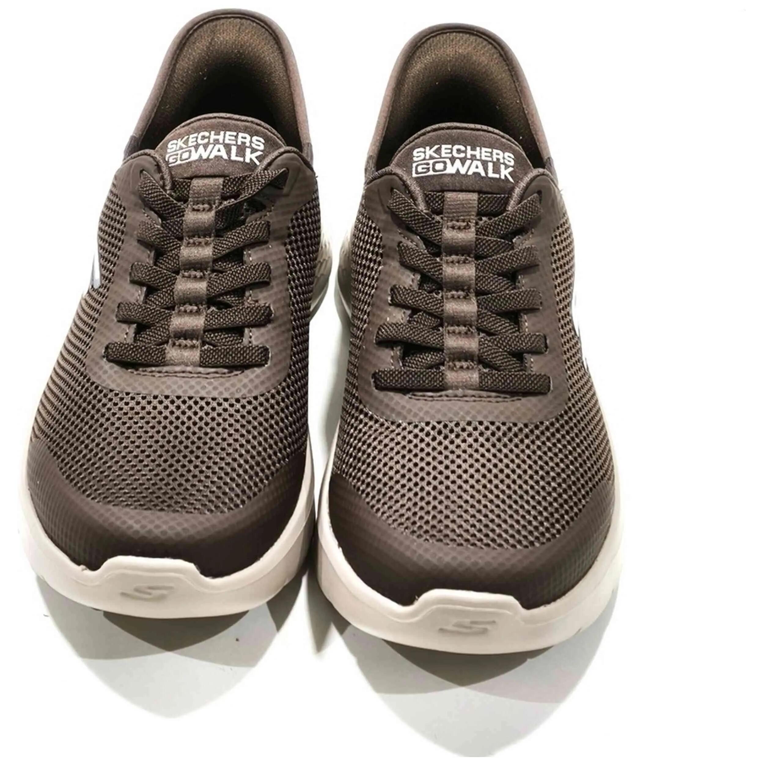 Zapatillas Skechers modelo Slip-ins: GO WALK Flex - Hands Up "Chocol para hombre 4/5