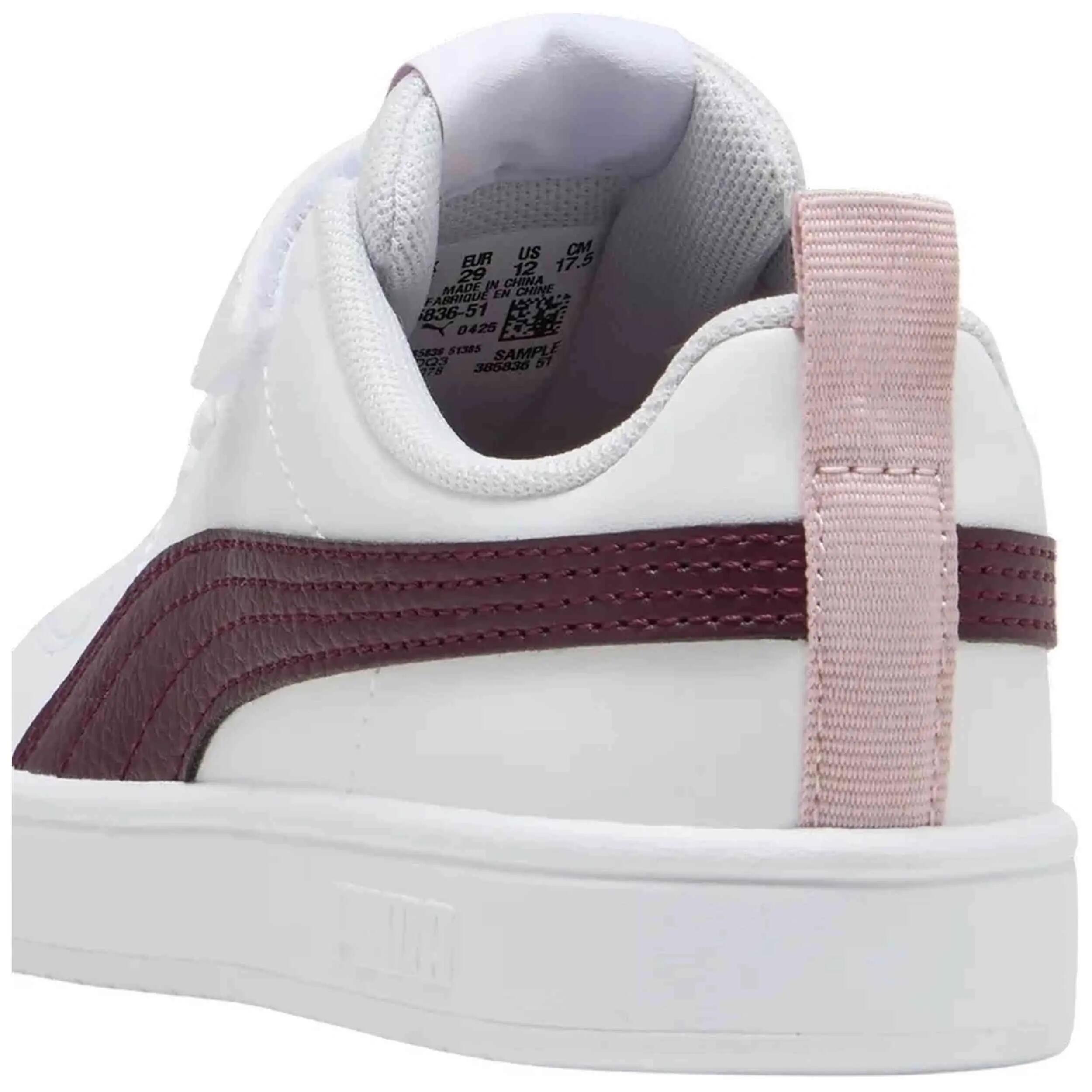 Turnschuhe Puma Modell Rickie "PUMA White-Ruby Noir-Misty Pink für unisex jungen 4/5