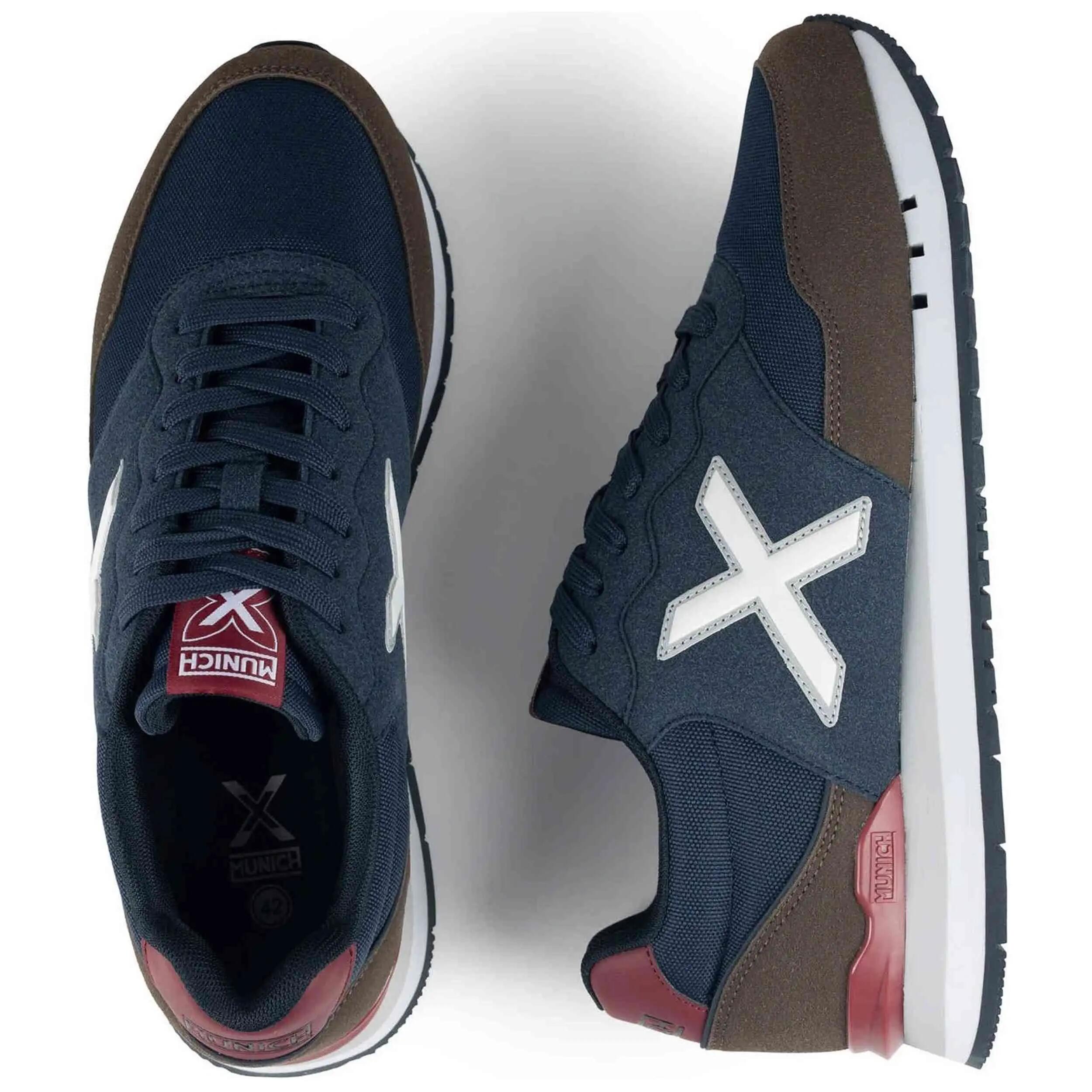 Baskets Munich modèle Dash 2.0 "Azul Y Marrón" pour unisexe 4/5