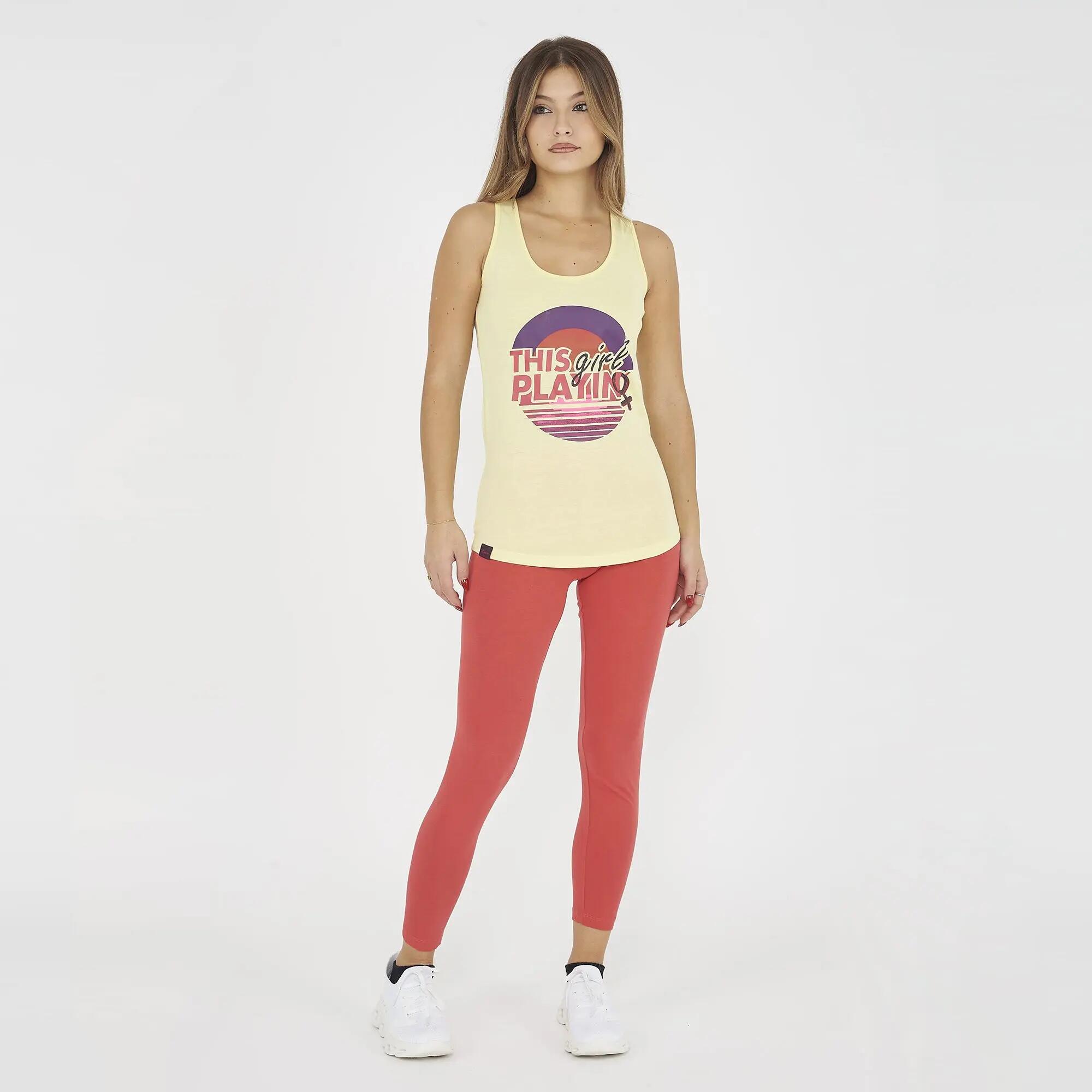 Ensemble débardeur et legging femme Fepla + Mavery Jaune / Bleu marine 6/8