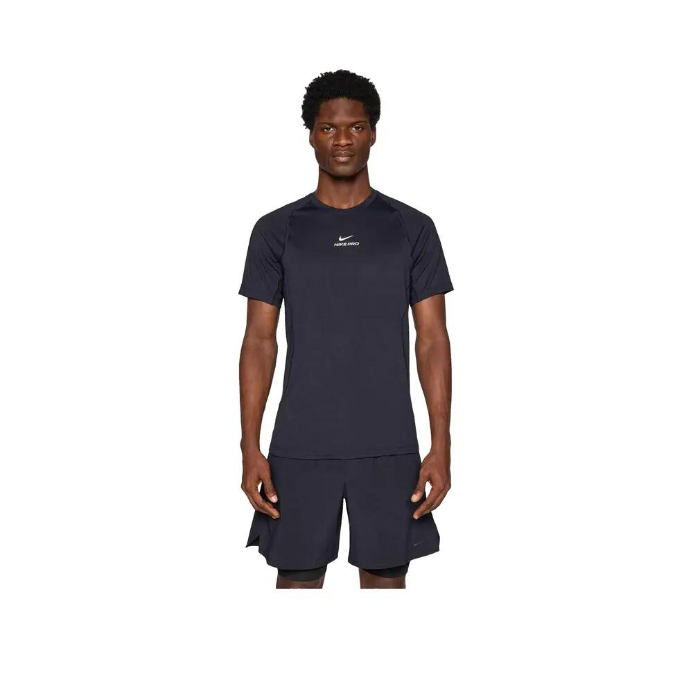 T-shirt Nike Pro Training Dri-FIT Zwart/Wit 1/4