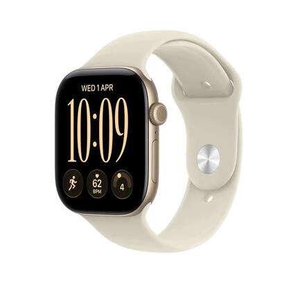 Montre connectée Apple Series 12 Aluminium or clair — GPS, bande sport sable