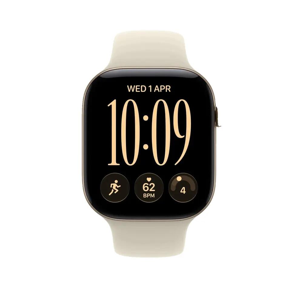Montre connectée Apple Series 12 Aluminium or clair — GPS, bande sport sable 2/2