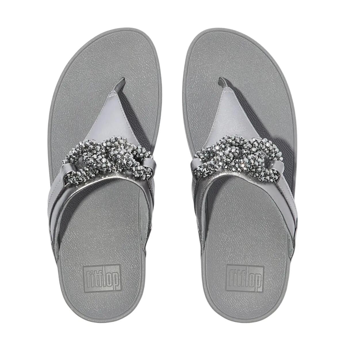 Sandales Motif/style Perlé LULU Femme (Gris) 2/5