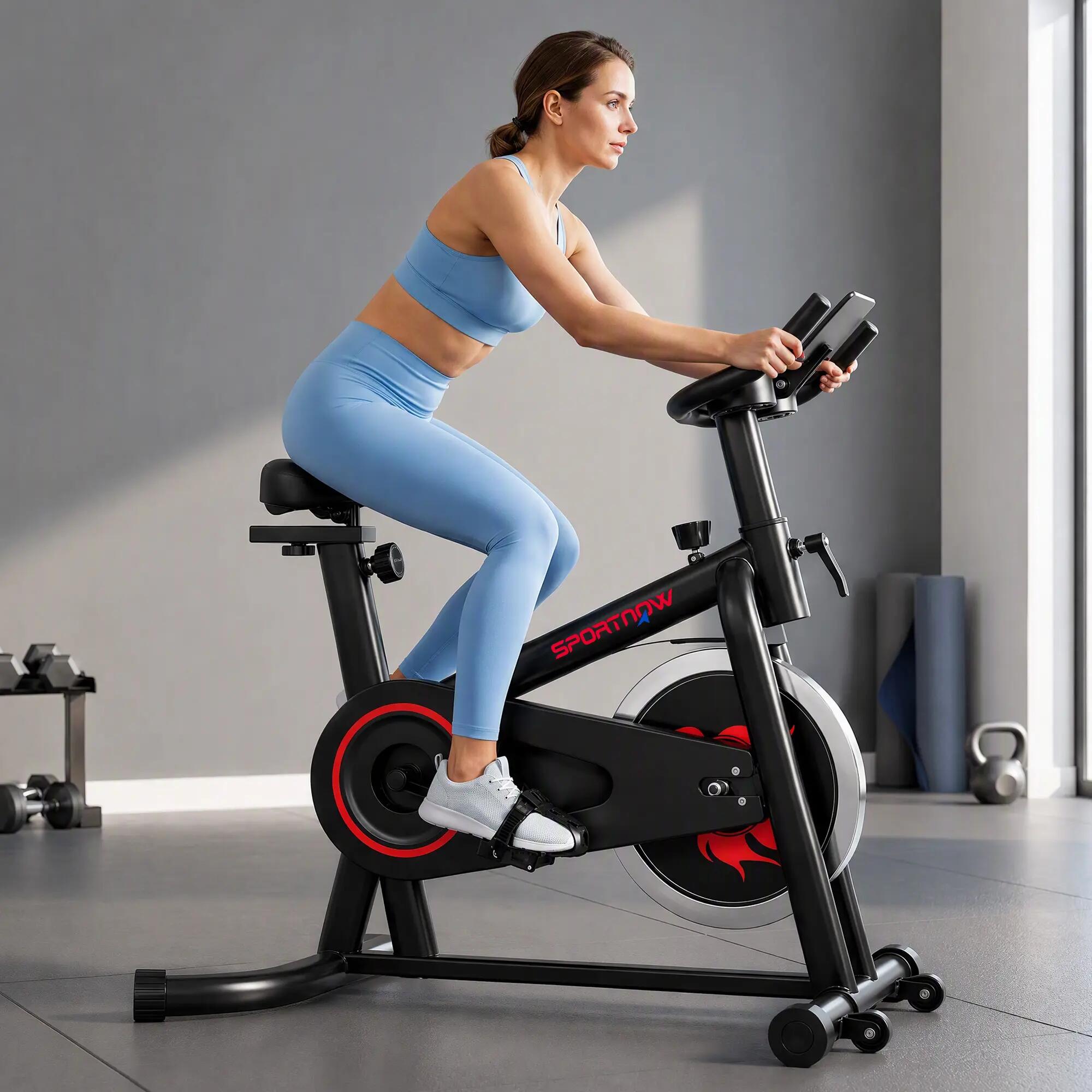 Bicicleta estática 100x60x119 cm preto SPORTNOW 2/9
