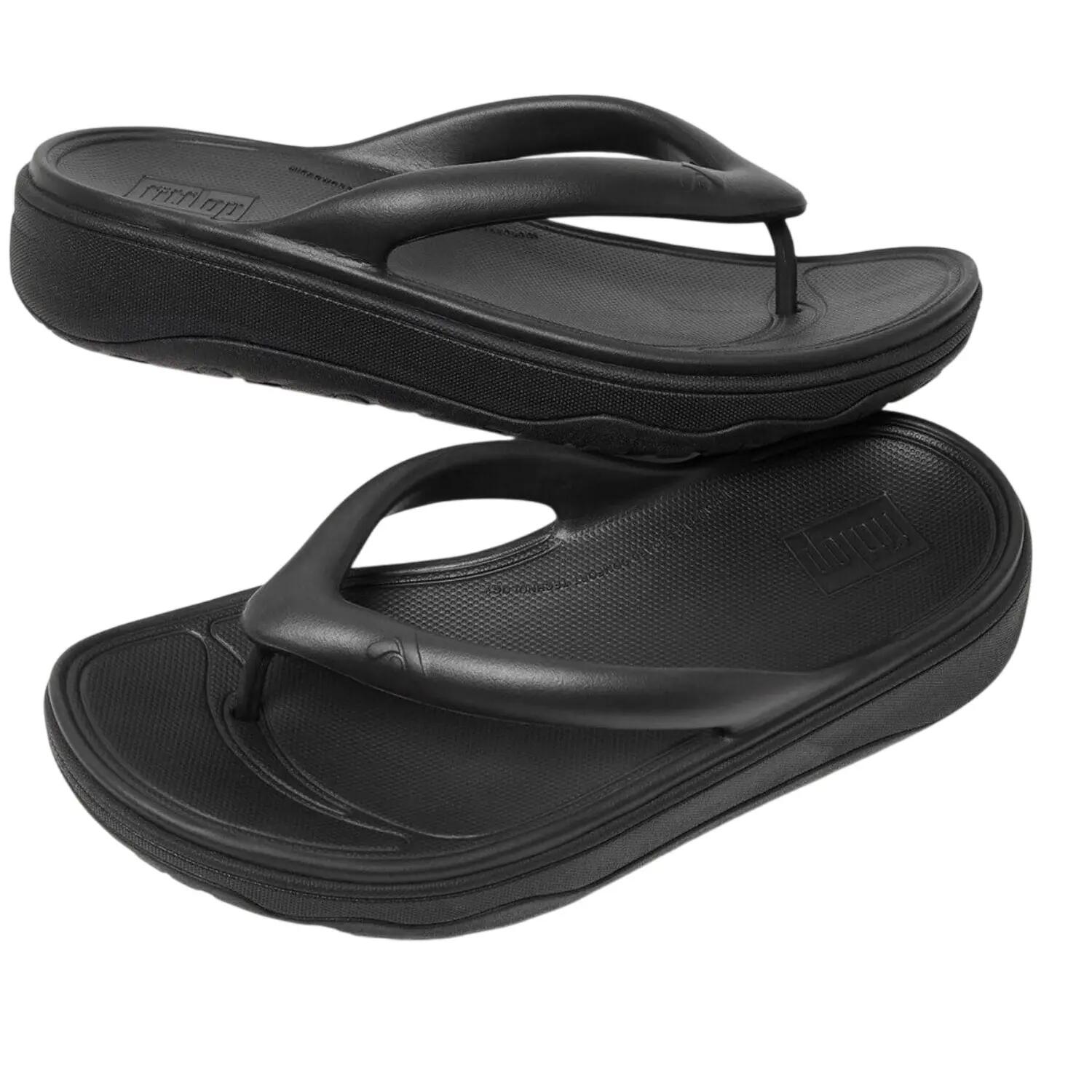 Relieffherstelsandalen met teenband voor dames (Zwart) 6/6