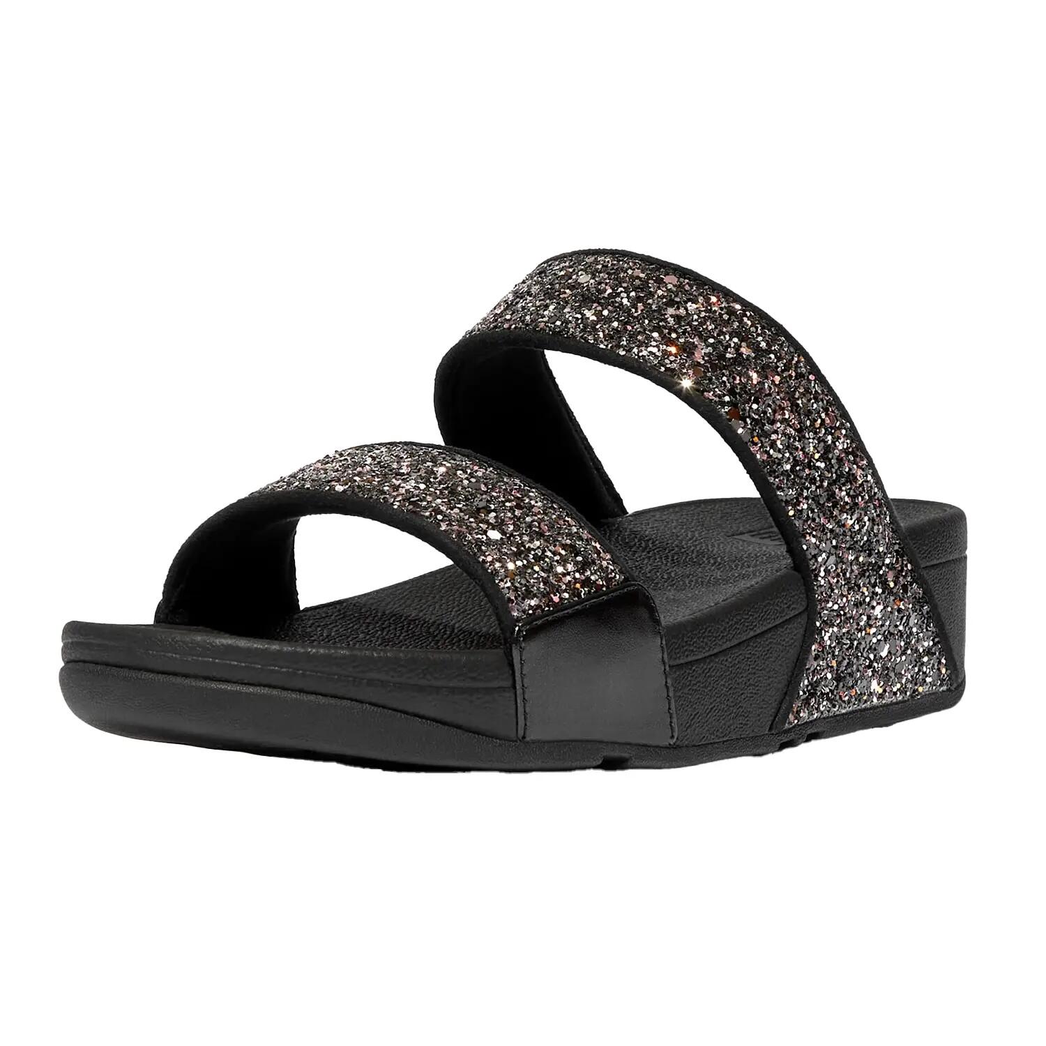 Luluslippers voor dames met glitter in verschillende tinten (Zwart) 5/6