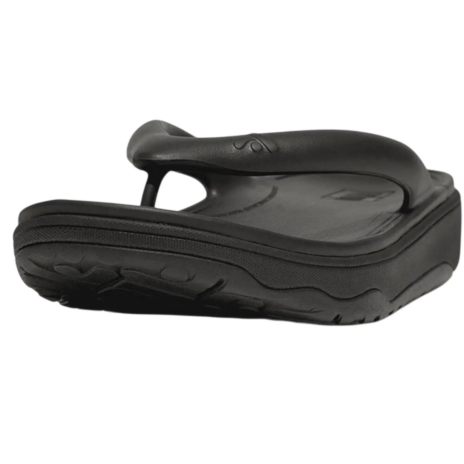 Relieffherstelsandalen met teenband voor dames (Zwart) 5/6