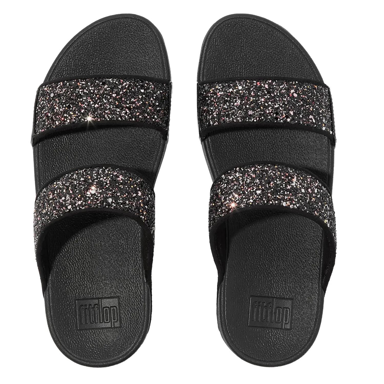 Luluslippers voor dames met glitter in verschillende tinten (Zwart) 3/6