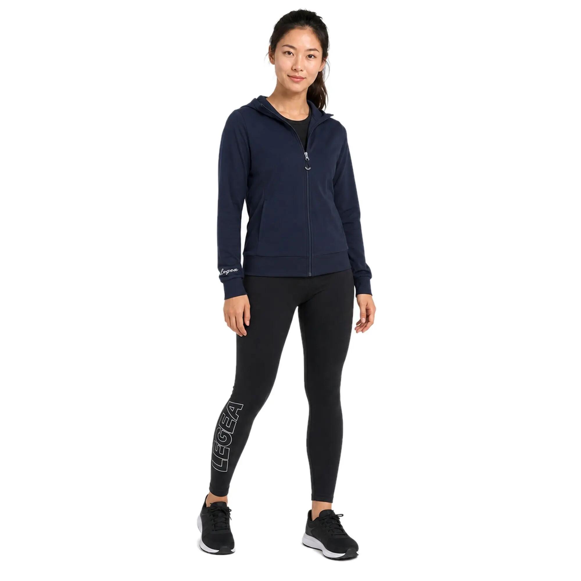Completo felpa e leggings donna Adara + Levery Blu / Nero 1/8