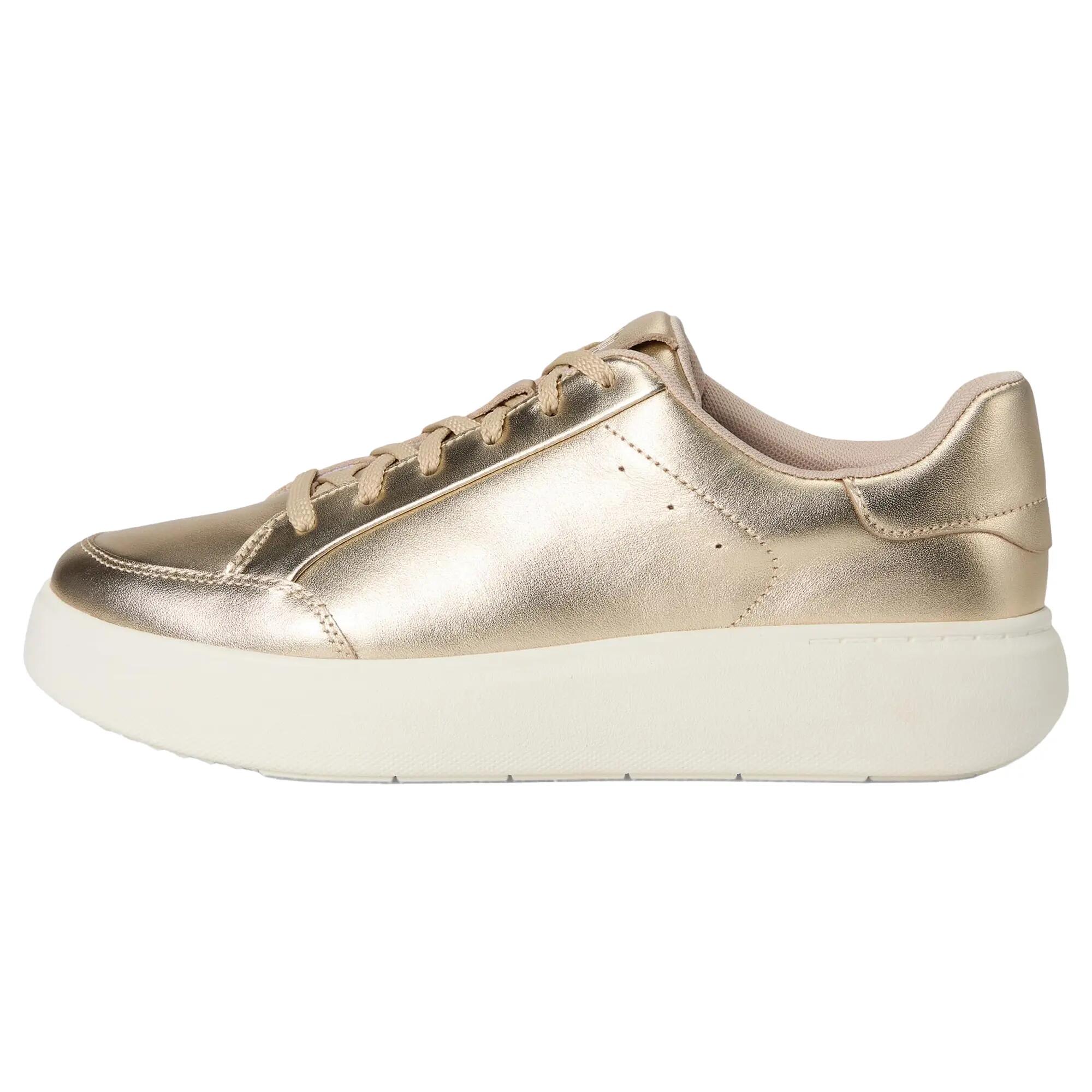 Baskets Motif/style Métallisé RTG Femme (Blanc Cassé) 3/6