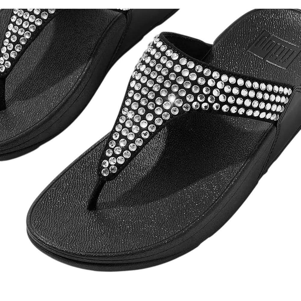Sandales Motif/style Cristal LULU Femme (Noir) 6/6