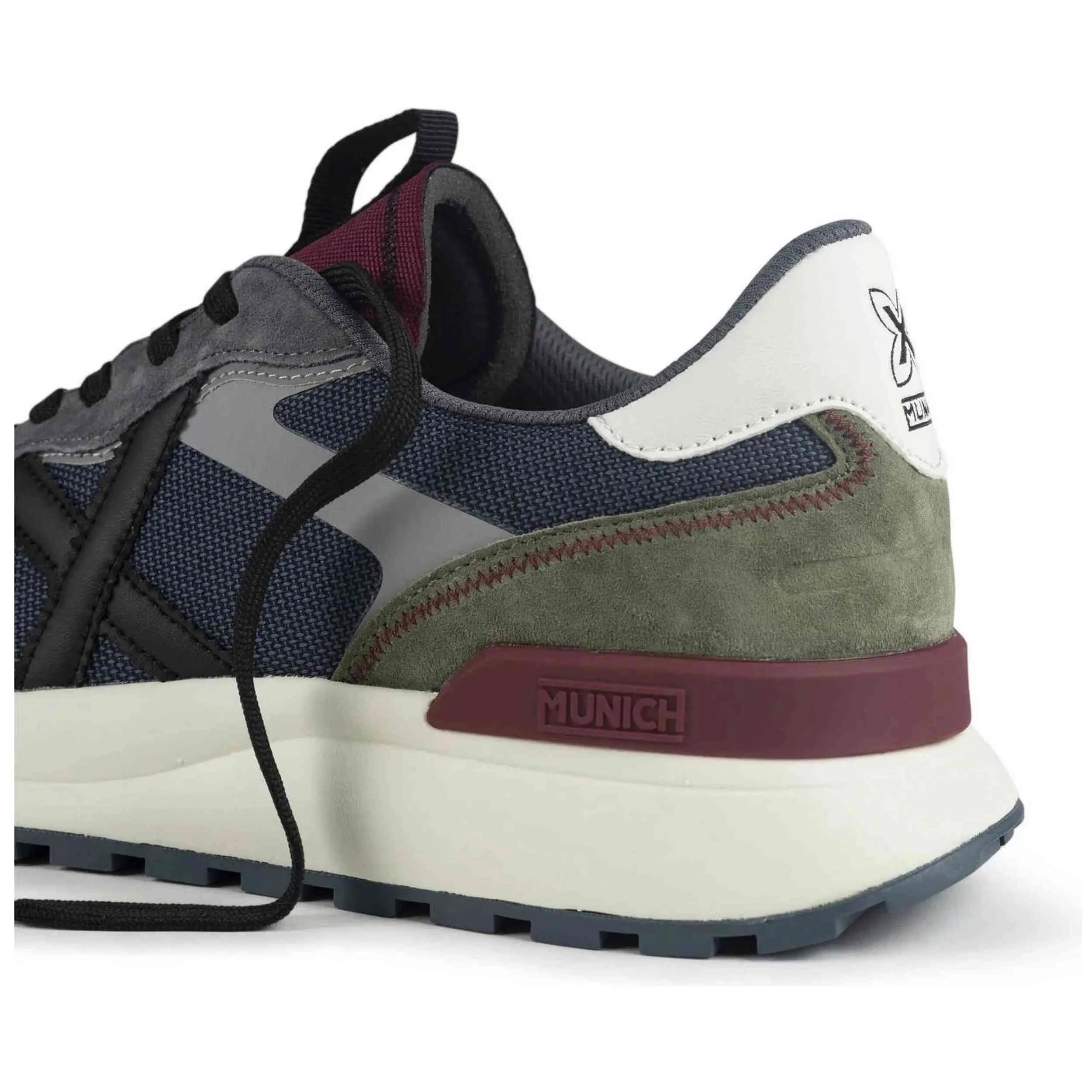 Zapatillas Munich modelo Dynamix "Gris, Azul y Burdeos" para hombre 3/5