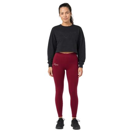 Ensemble sweat et legging femme F Essence + Vexen Noir / Cerise foncé