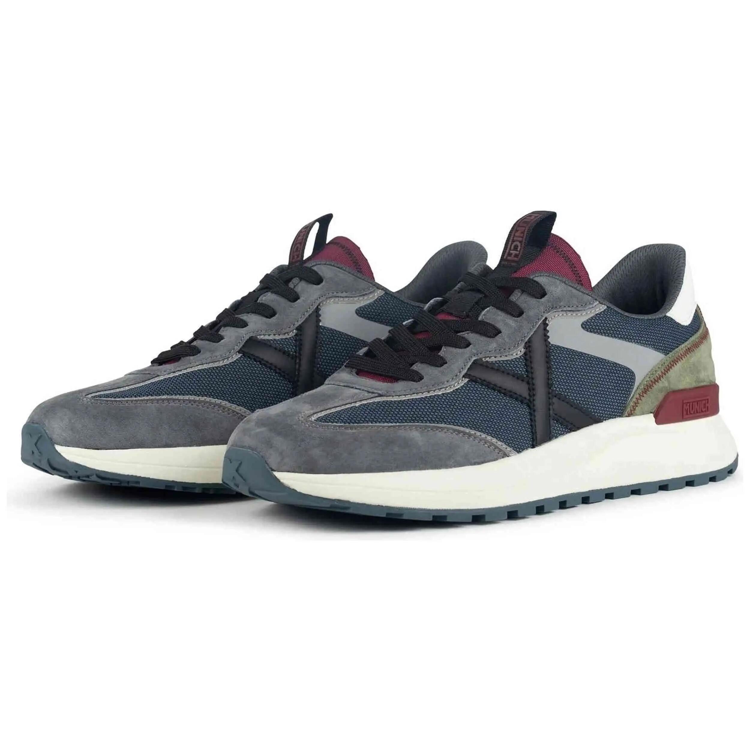 Zapatillas Munich modelo Dynamix "Gris, Azul y Burdeos" para hombre 2/5