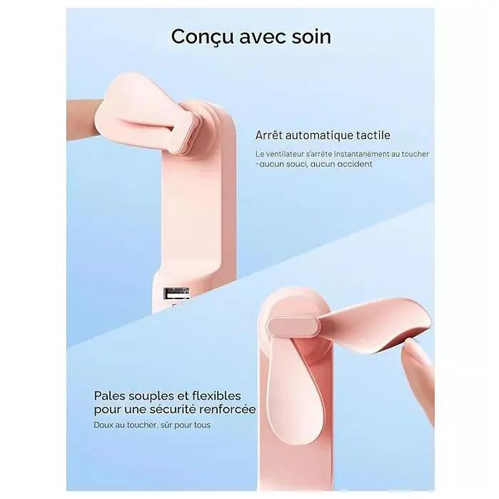 Ventilateur portable LIFE 8 2000 MAh rose 2/4
