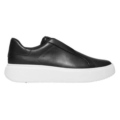 Rtg leren sneakers zonder veters voor dames (zilver)