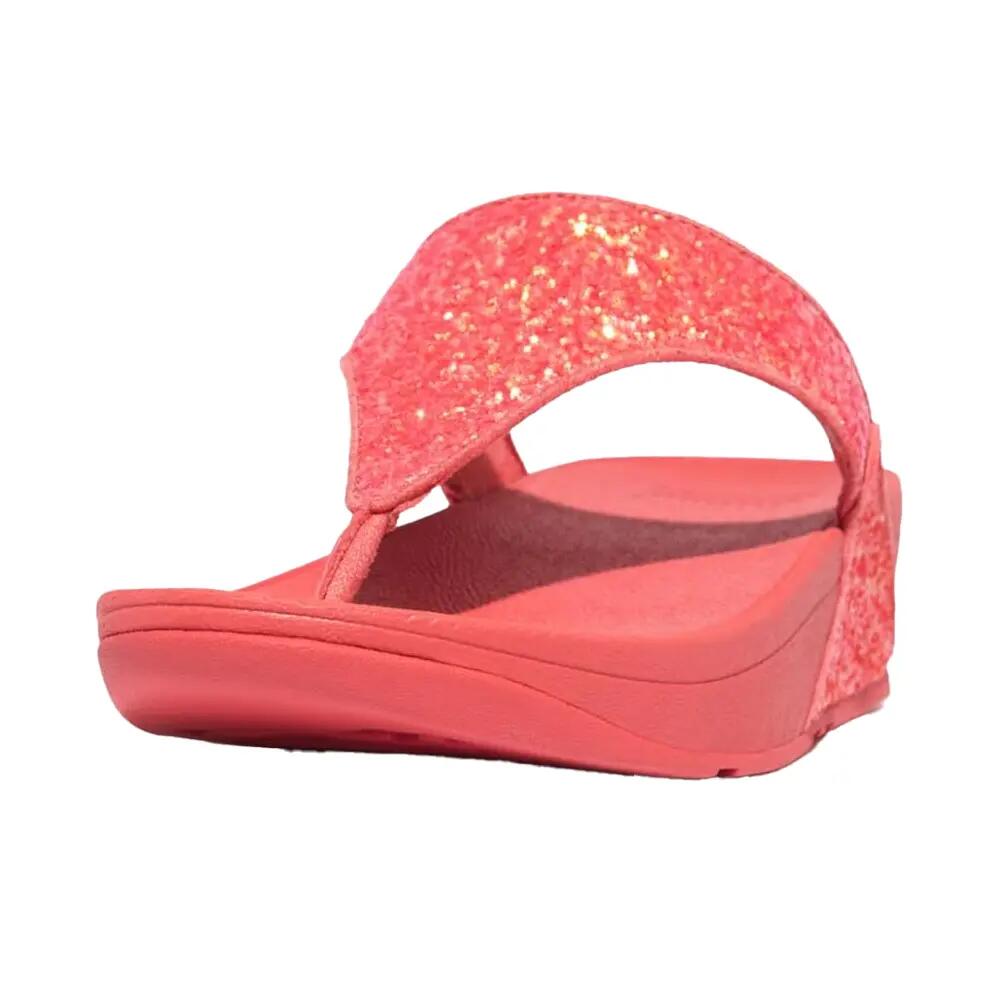 Lulusandalen met glitters en teenslippers voor dames (Rosé Koraal) 5/5