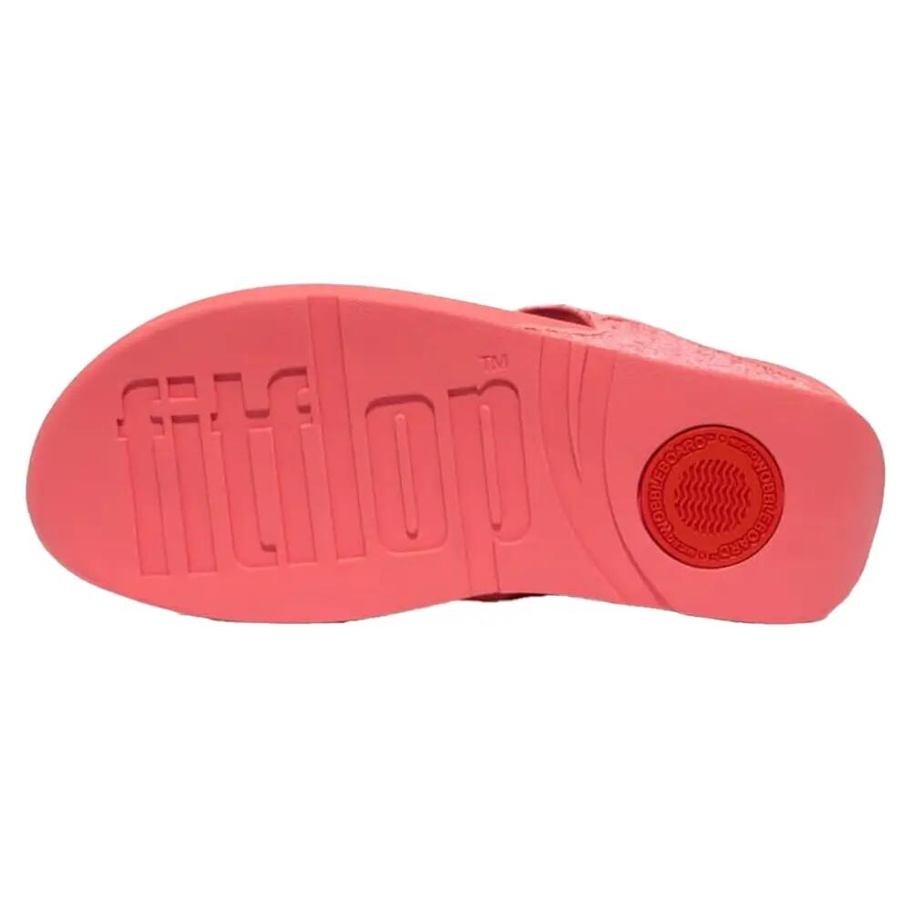 Lulusandalen met glitters en teenslippers voor dames (Rosé Koraal) 4/5