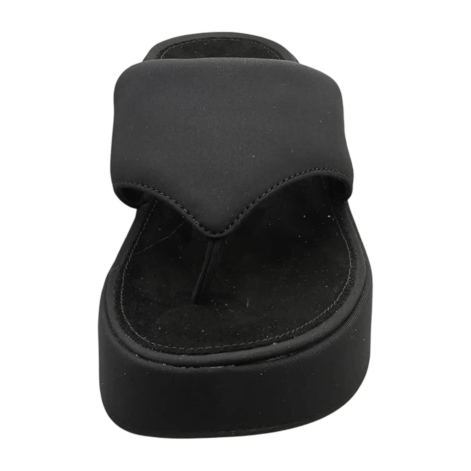 Sandalen met sleehak voor dames (Allemaal zwart) 4/5